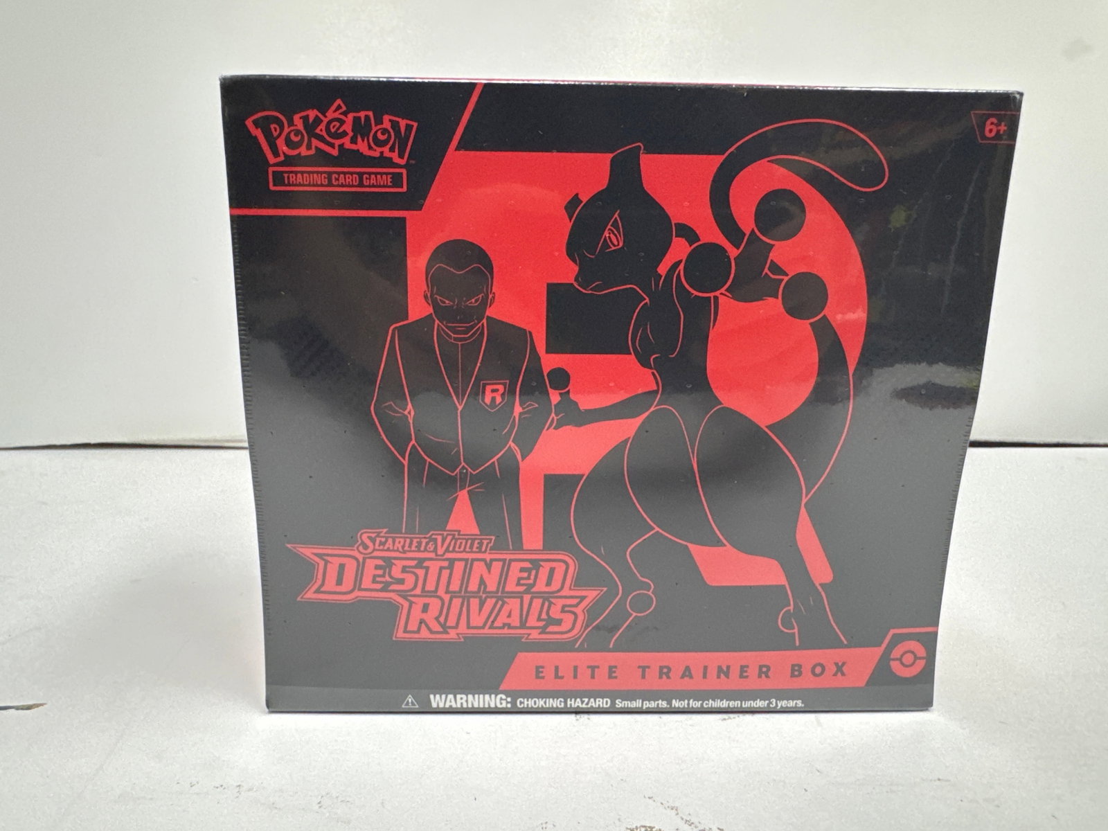 Pokemon Scarlet & Violet: Destined Rivals Elite Trainer Box: Sealed Pokemon Scarlet & Violet: Destined Rivals Elite Trainer Box. Includes 9 booster packs, 65 card sleeves, 45 energy cards, a player's guide, damage-counter dice, legal coin, condition markers, an