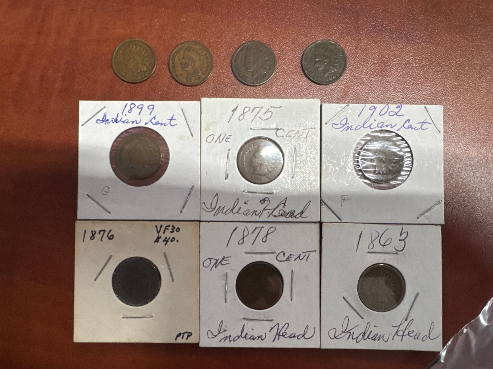 Collection of Six Indian Head Cents (1 of 4)