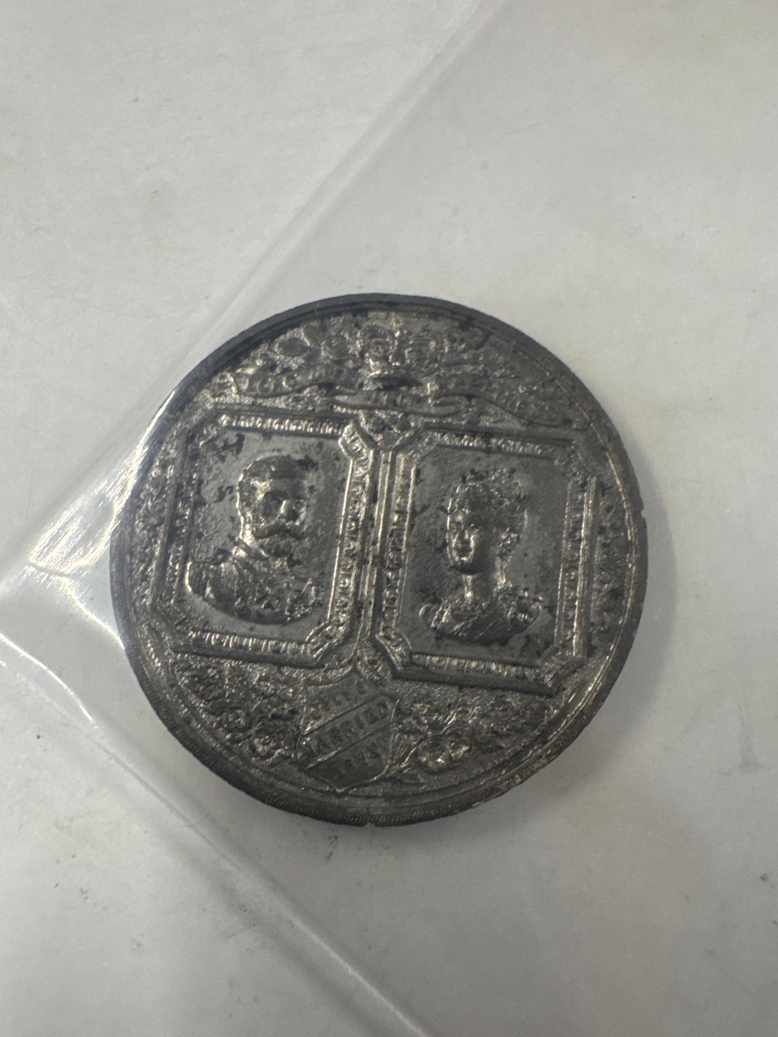 Commemorative Medal for the Marriage of the Duke of York and Princess Mary, 1893: Commemorative Medal for the Marriage of the Duke of York and Princess Mary, 1893. 