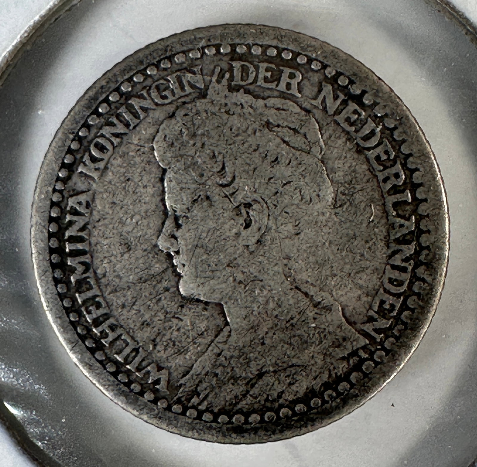 1919 Netherlands 10 Cents .640 Silver Coin - Wilhelmina I: One coin as titled. Ungraded; condition varies. See images.