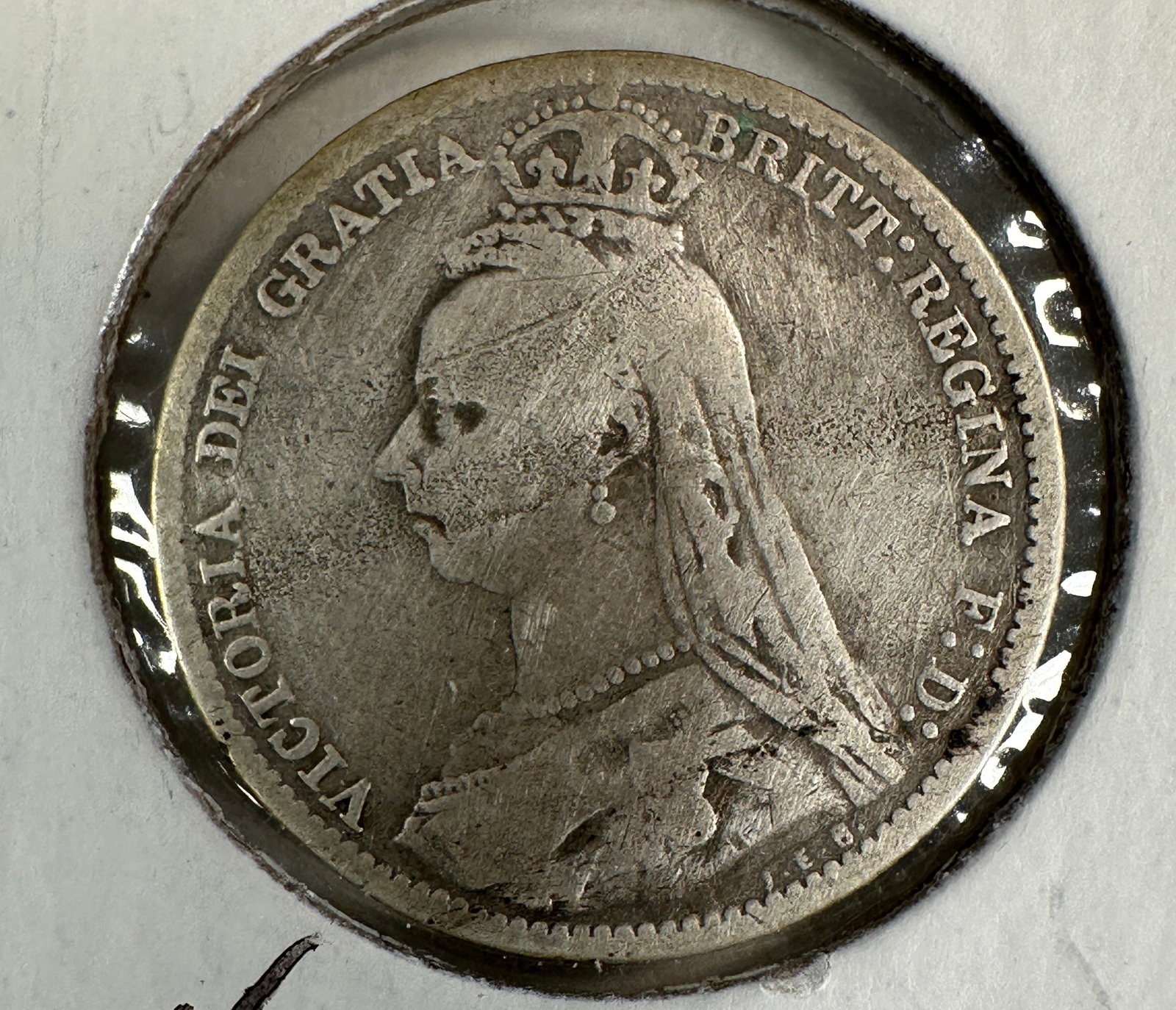 1888 Great Britain 6 Pence .925 Silver Coin - Queen Victoria, Jubilee Crown: One coin as titled. Ungraded; condition varies. See images.