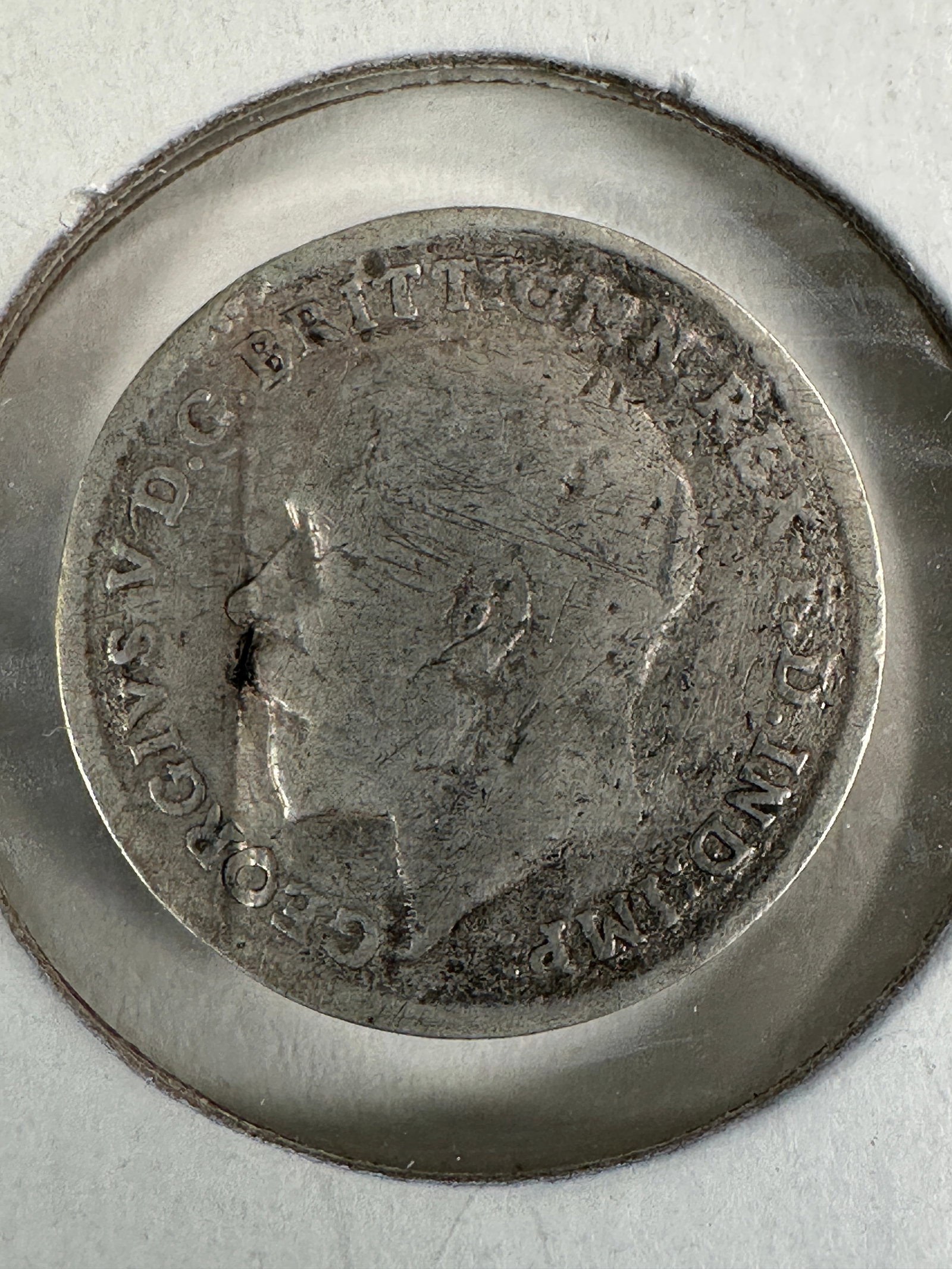 1913 Great Britain 3 Pence .925 Silver Coin - George V: One coin as titled. Ungraded; condition varies. See images.