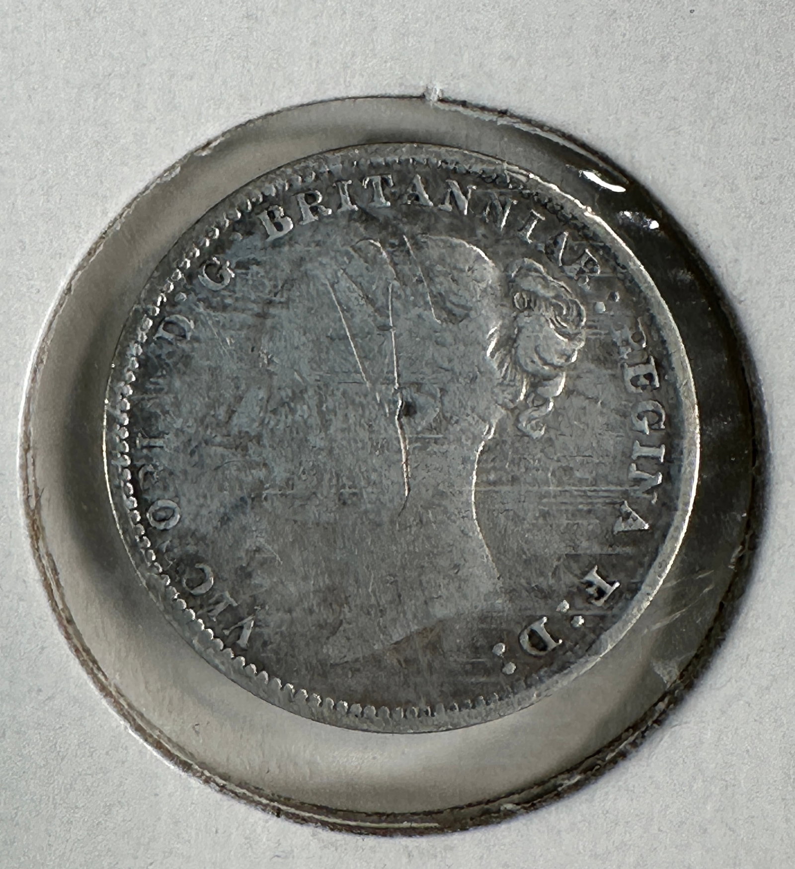 1886 Great Britain 3 Pence .925 Silver Coin - Young Queen Victoria: One coin as titled. Ungraded; condition varies. See images.