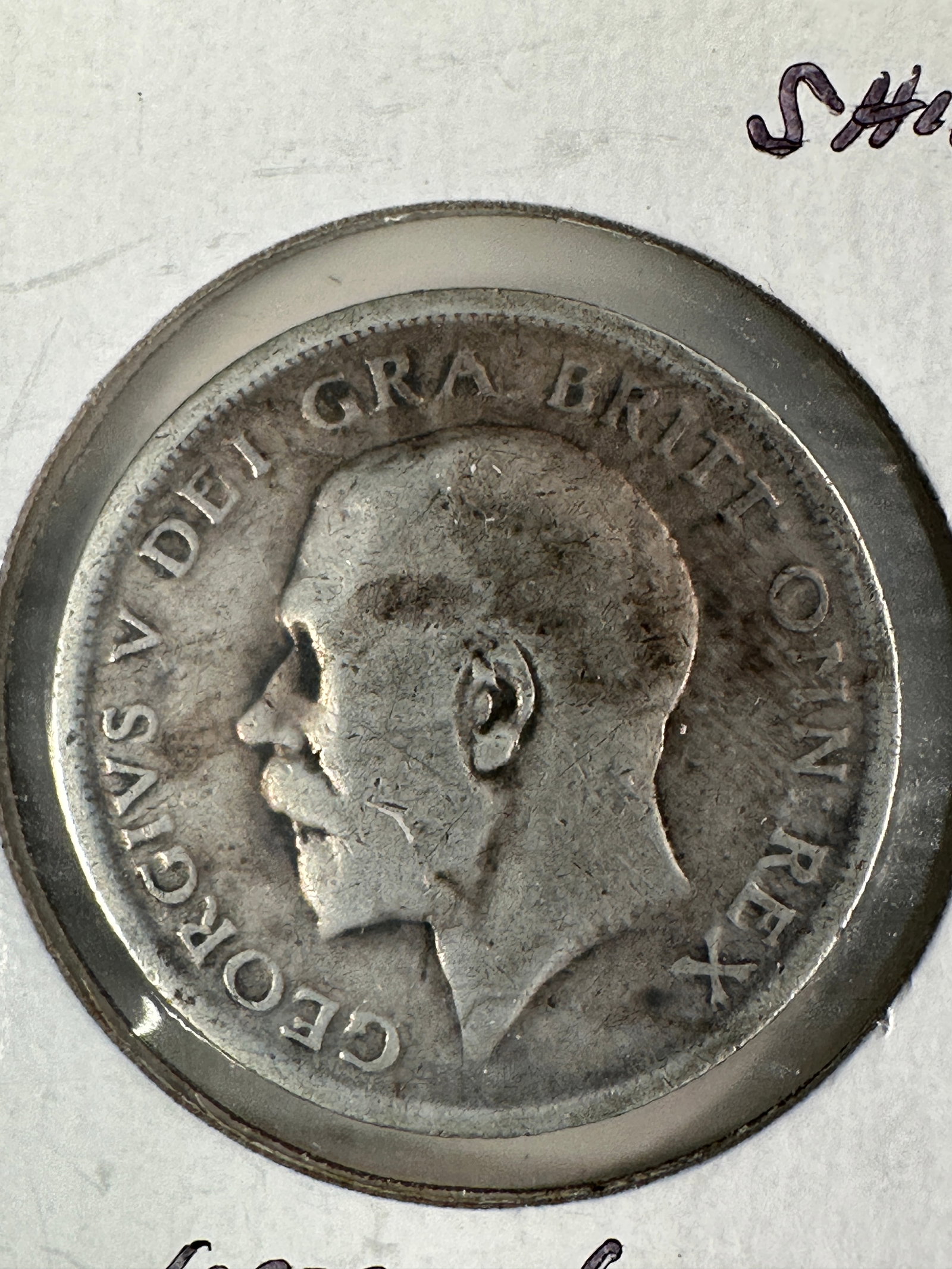 1916 Great Britain One Shilling .925 Silver Coin - George V: One coin as titled. Ungraded; condition varies. See images.