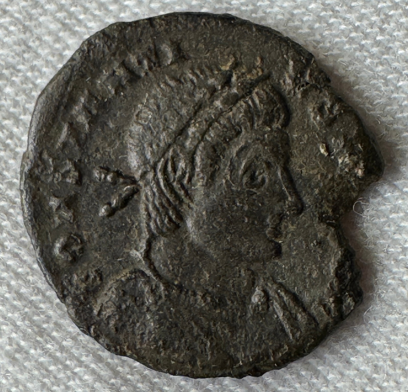 -*Ancient Bronze Coin with Figures, 1.5cm: One coin as titled. Ungraded; condition varies. See images.