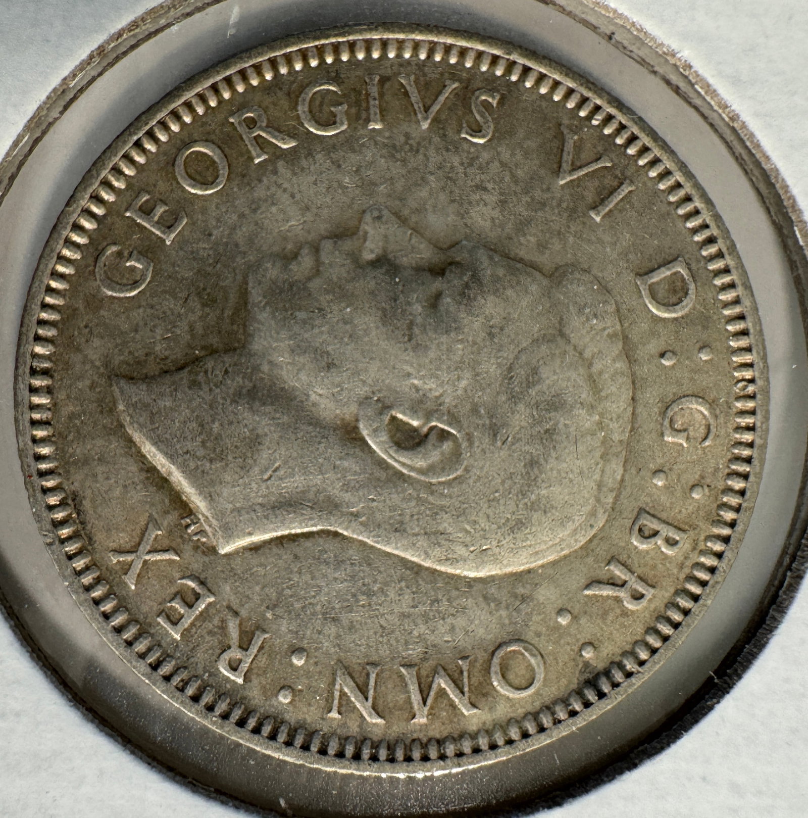 -*1946 Great Britain One Shilling .500 Silver Coin - George VI: One coin as titled. Ungraded; condition varies. See images.