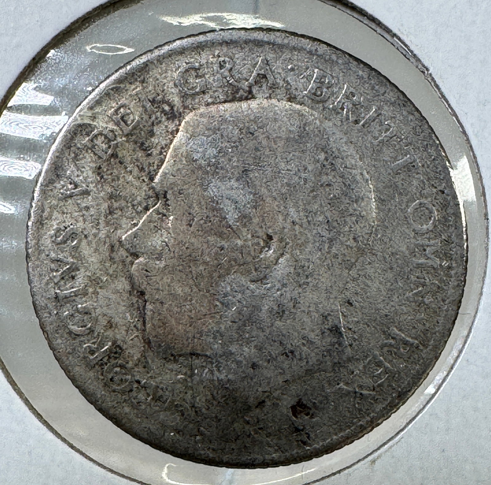 -*1922 British One Shilling .500 Silver Coin - George V: One coin as titled. Ungraded; condition varies. See images.