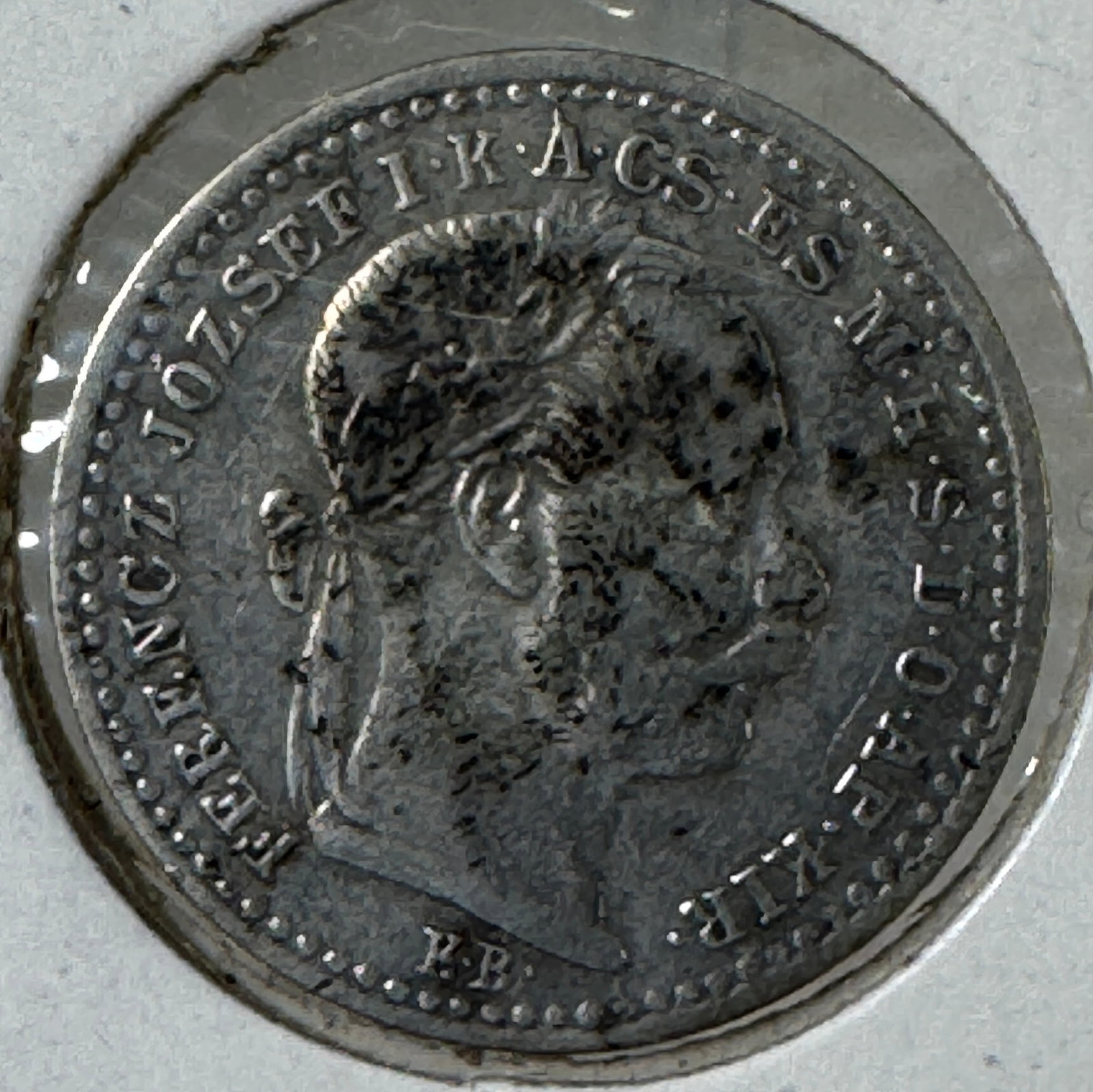 1870 Austro-Hungarian Empire 10 Krajczar .400 Silver Coin: One coin as titled. Ungraded; condition varies. See images.