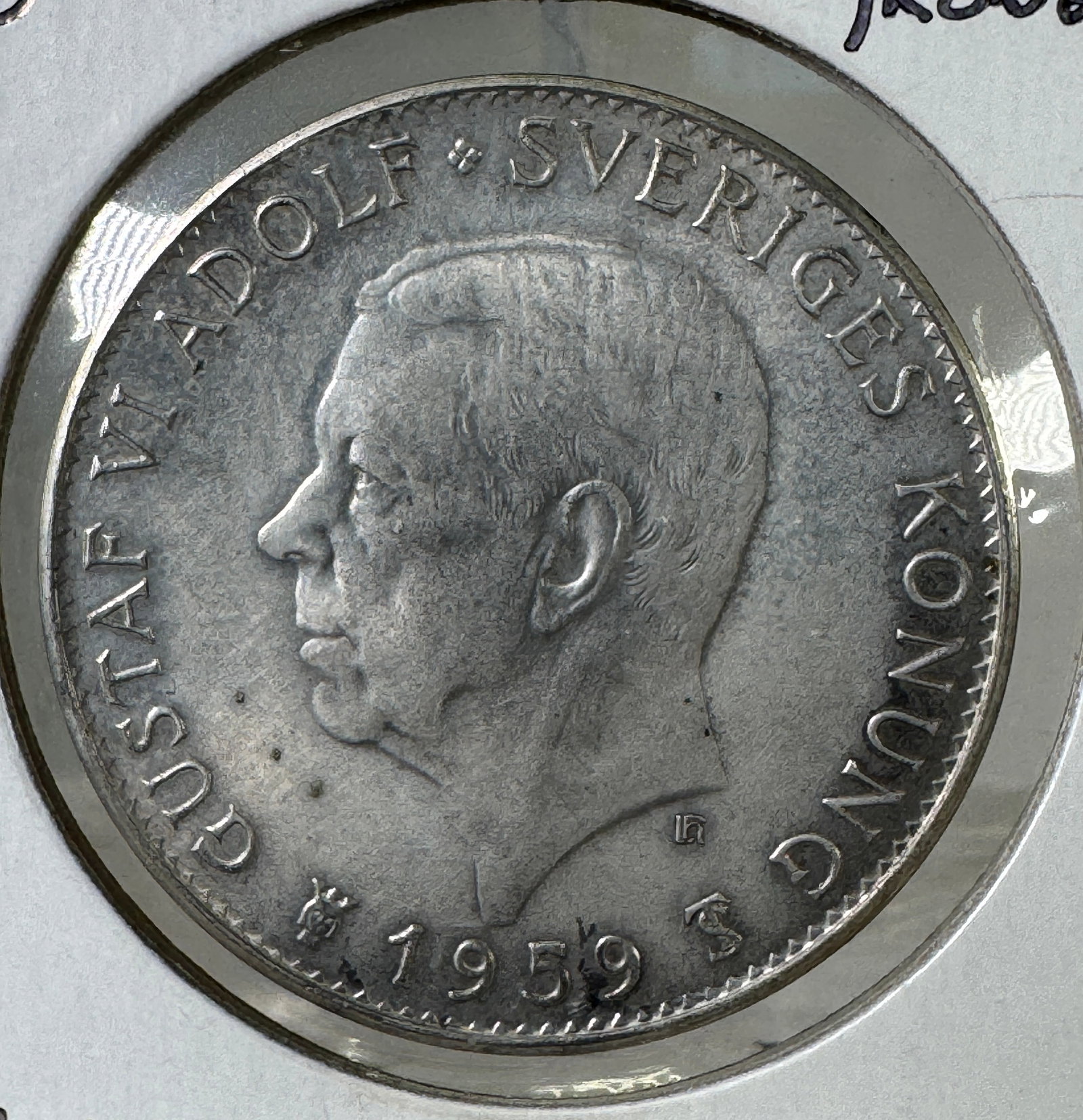 1959 Sweden 5 Kronor .400 Silver Coin - Gustaf VI Adolf: One coin as titled. Ungraded; condition varies. See images.