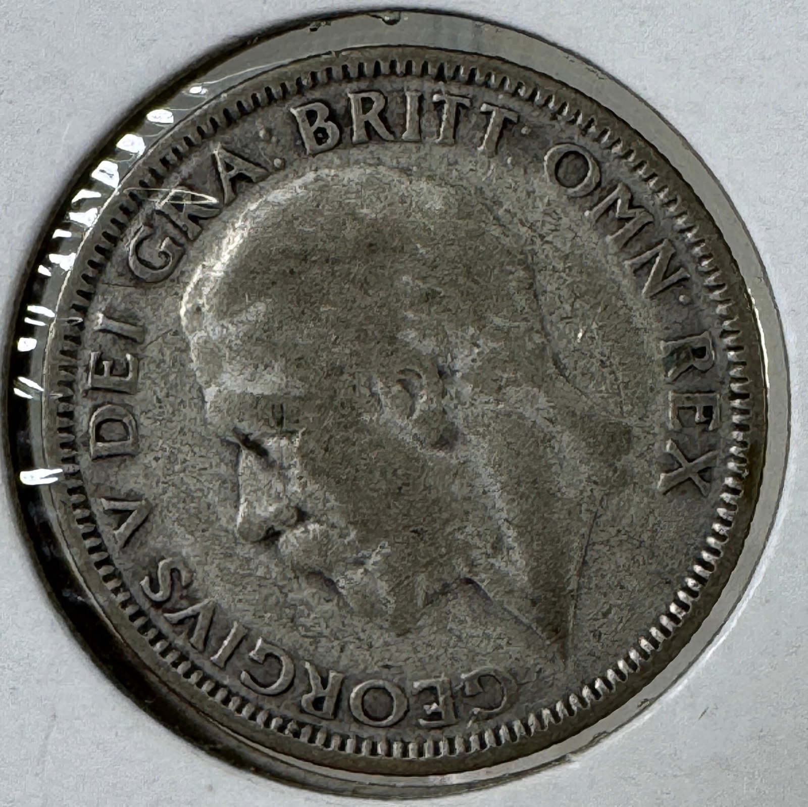 -*1926 Great Britain One Shilling .500 Silver Coin - George V: One coin as titled. Ungraded; condition varies. See images.