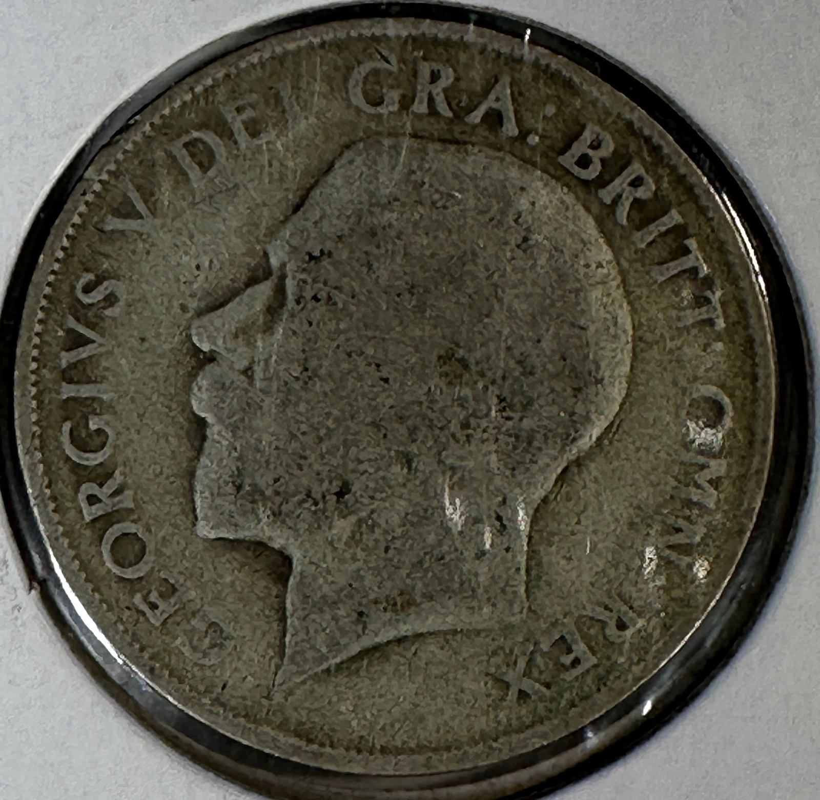 -*1922 British One Shilling .500 Silver Coin - George V: One coin as titled. Ungraded; condition varies. See images.