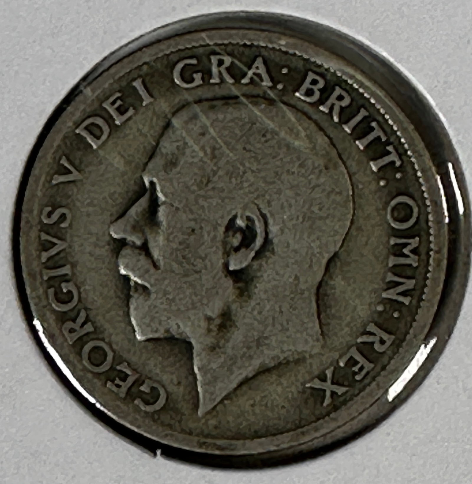 -*1921 United Kingdom One Shilling .500 Silver Coin - George V: One coin as titled. Ungraded; condition varies. See images.