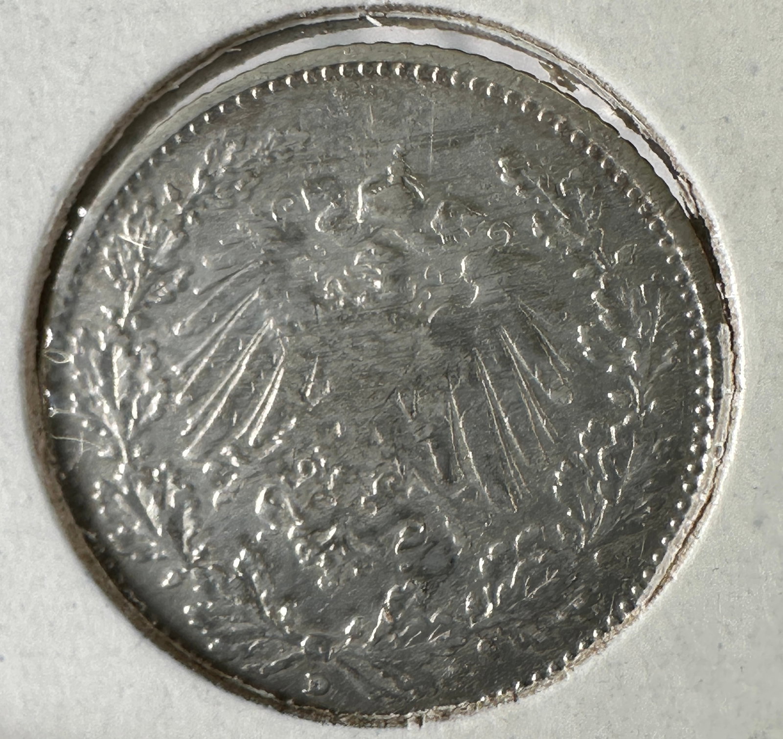 -*1906 German 1/2 Mark .900 Silver Coin: One coin as titled. Ungraded; condition varies. See images.