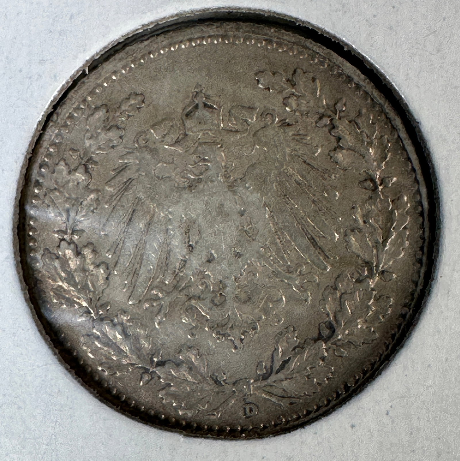 -*German 1906 1/2 Mark .900 Silver Coin: One coin as titled. Ungraded; condition varies. See images.