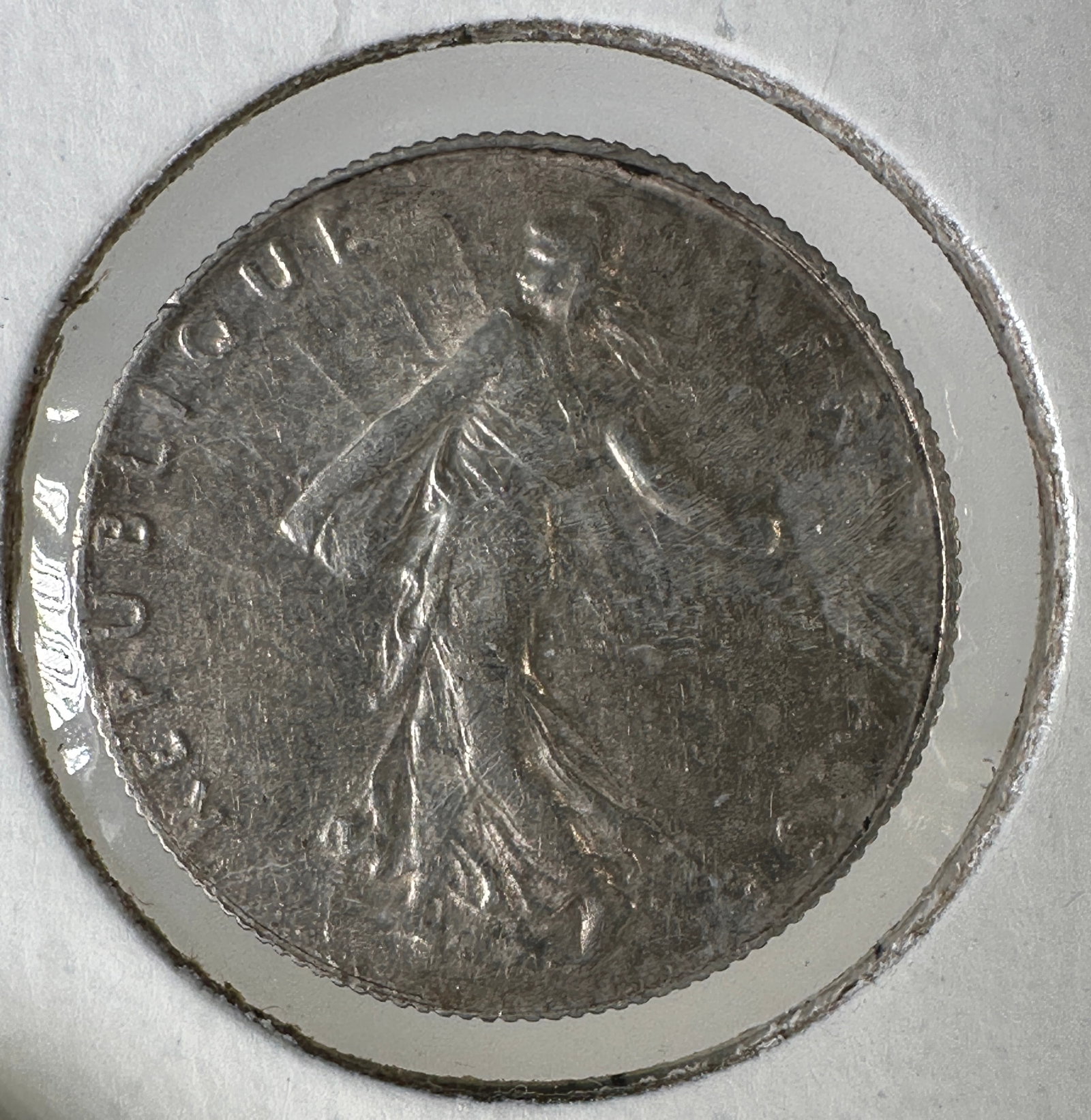 1919 France 50 Centimes .835 Silver Coin: One coin as titled. Ungraded; condition varies. See images.