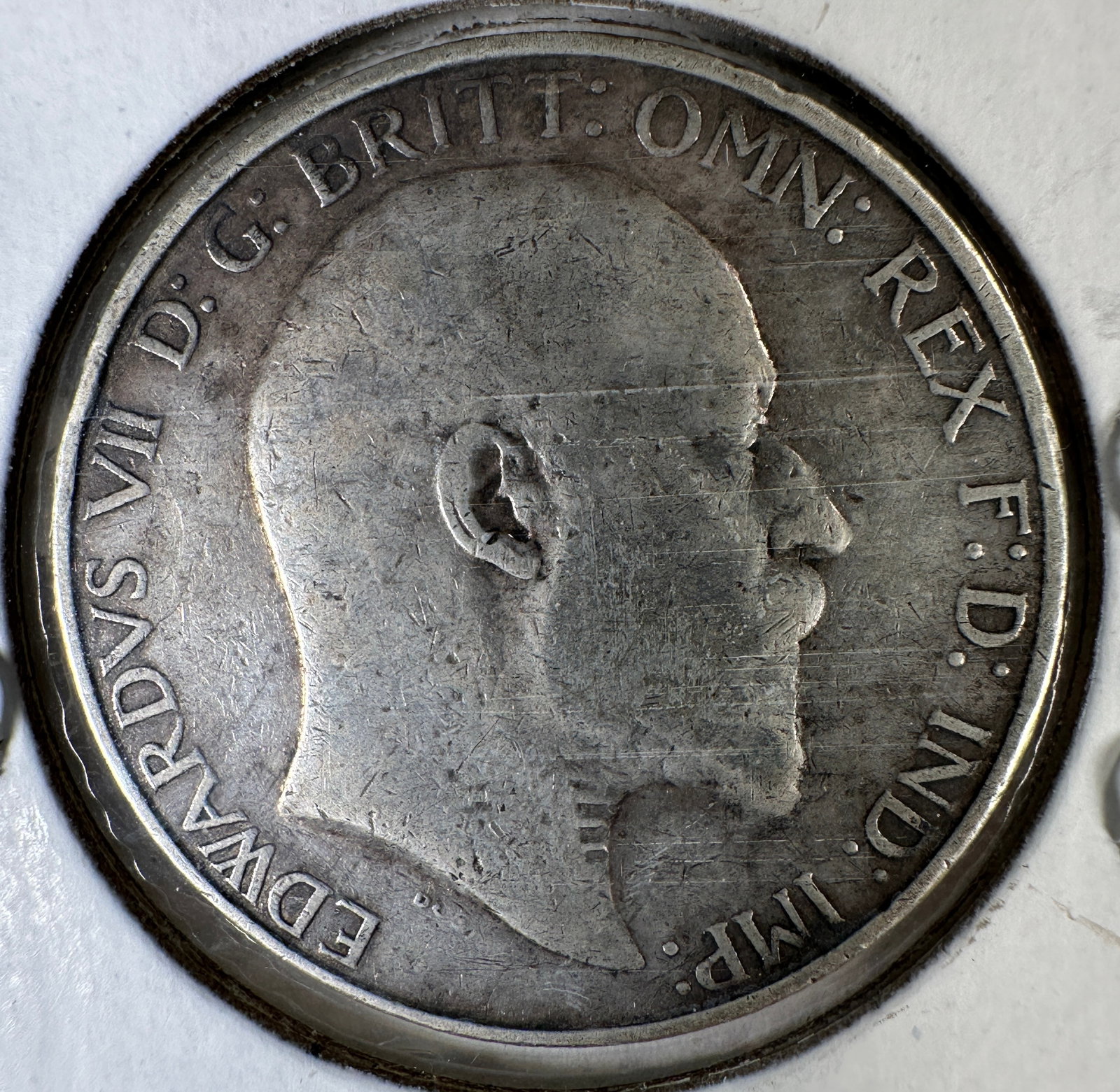 1907 Great Britain 1 Florin .925 Silver Coin - Edward VII: One coin as titled. Ungraded; condition varies. See images.