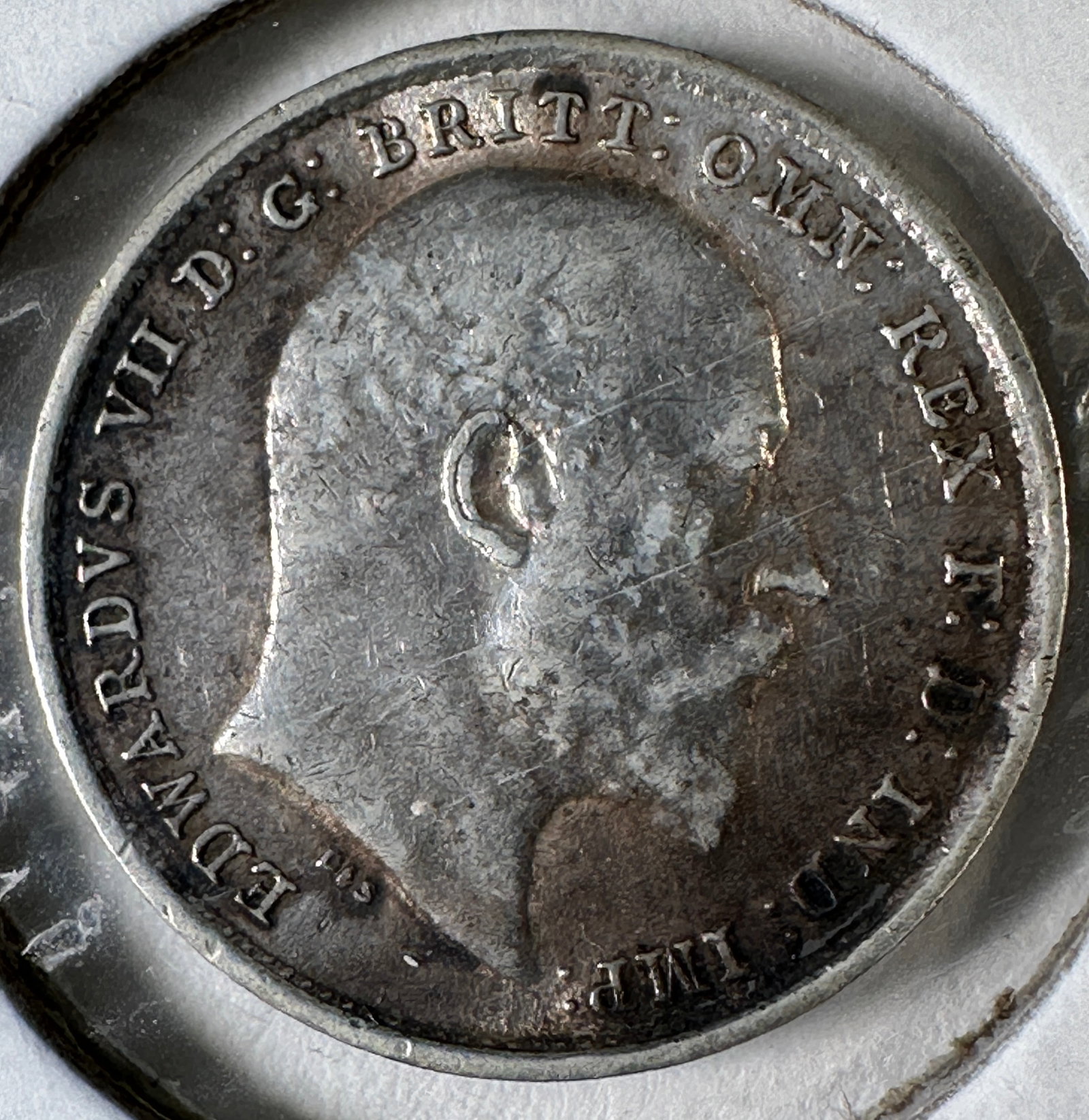 1902 Great Britain 3 Pence .925 Silver Coin - Edward VII: One coin as titled. Ungraded; condition varies. See images.