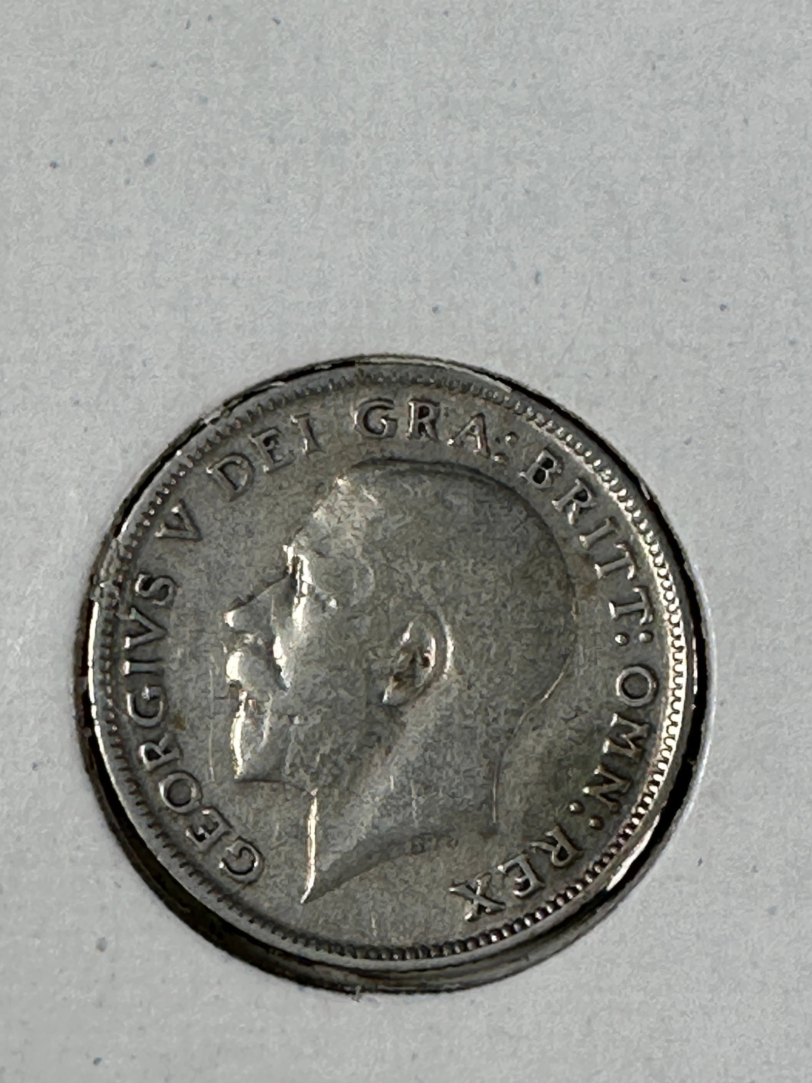 1924 Great Britain 6 Pence .500 Silver Coin - George V: One coin as titled. Ungraded; condition varies. See images.