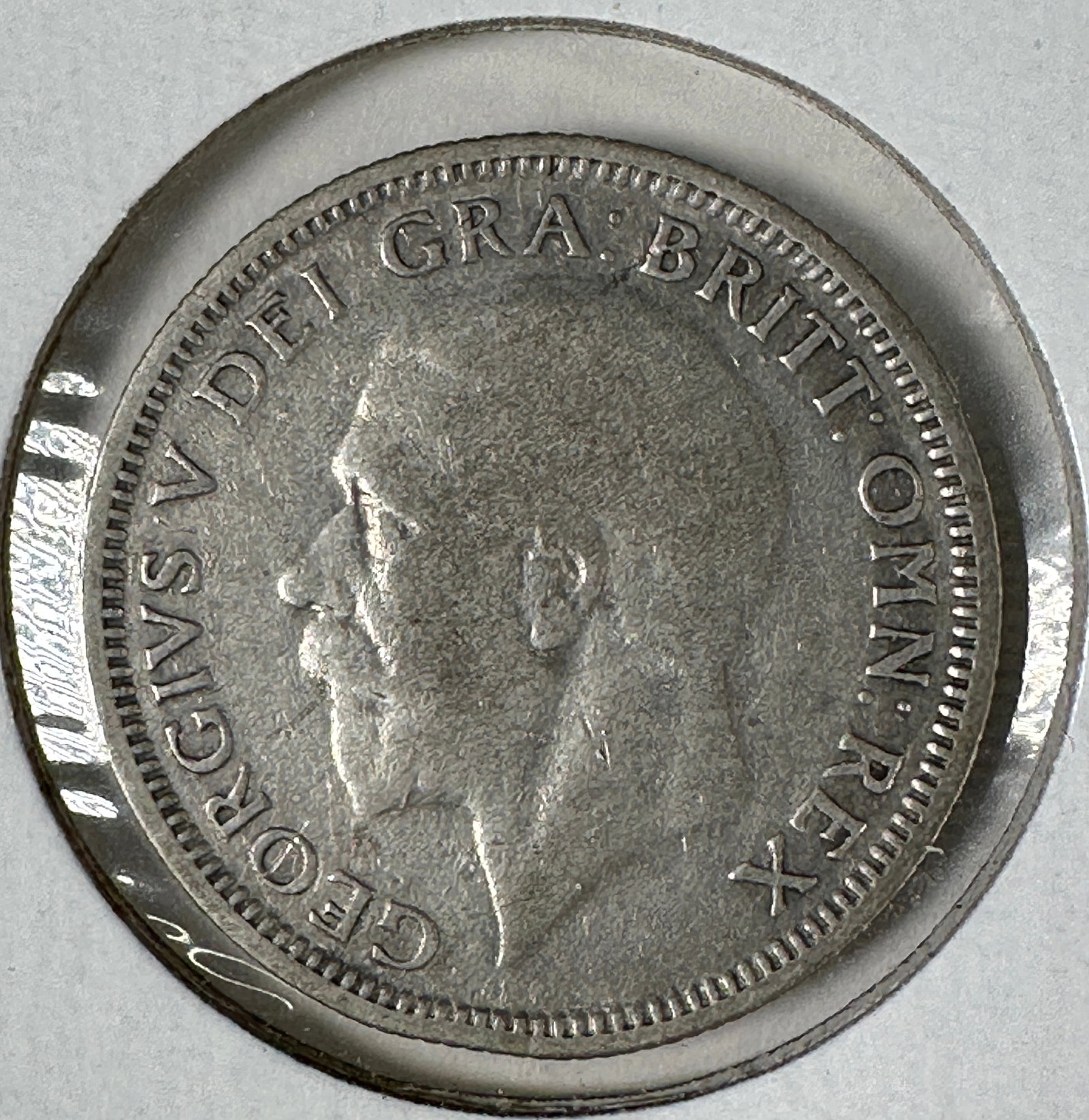 1927 Great Britain One Shilling .500 Silver Coin, George V: One coin as titled. Ungraded; condition varies. See images.