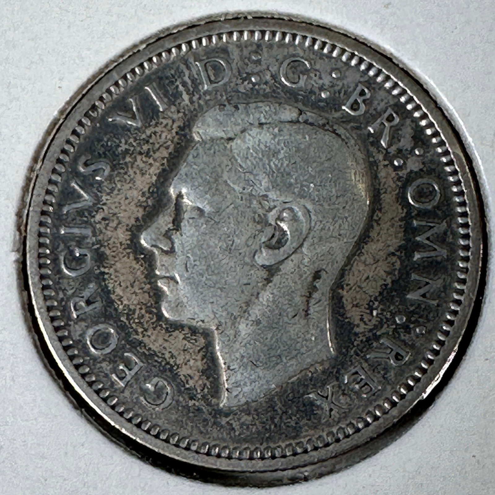 1939 Great Britain 6 Pence .500 Silver Coin - George VI: One coin as titled. Ungraded; condition varies. See images.