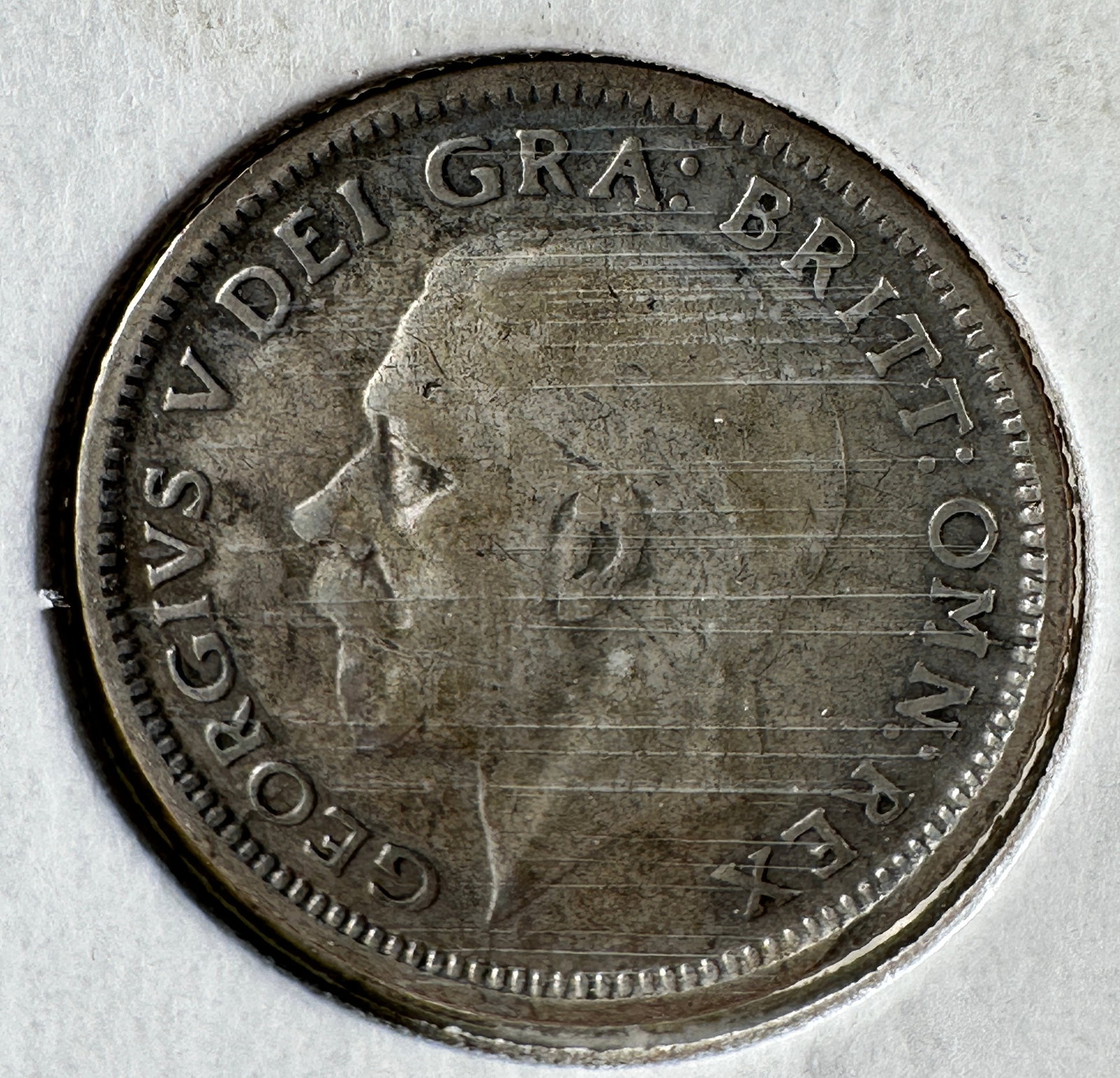 1926 Great Britain Six Pence .500 Silver Coin - George V: One coin as titled. Ungraded; condition varies. See images.