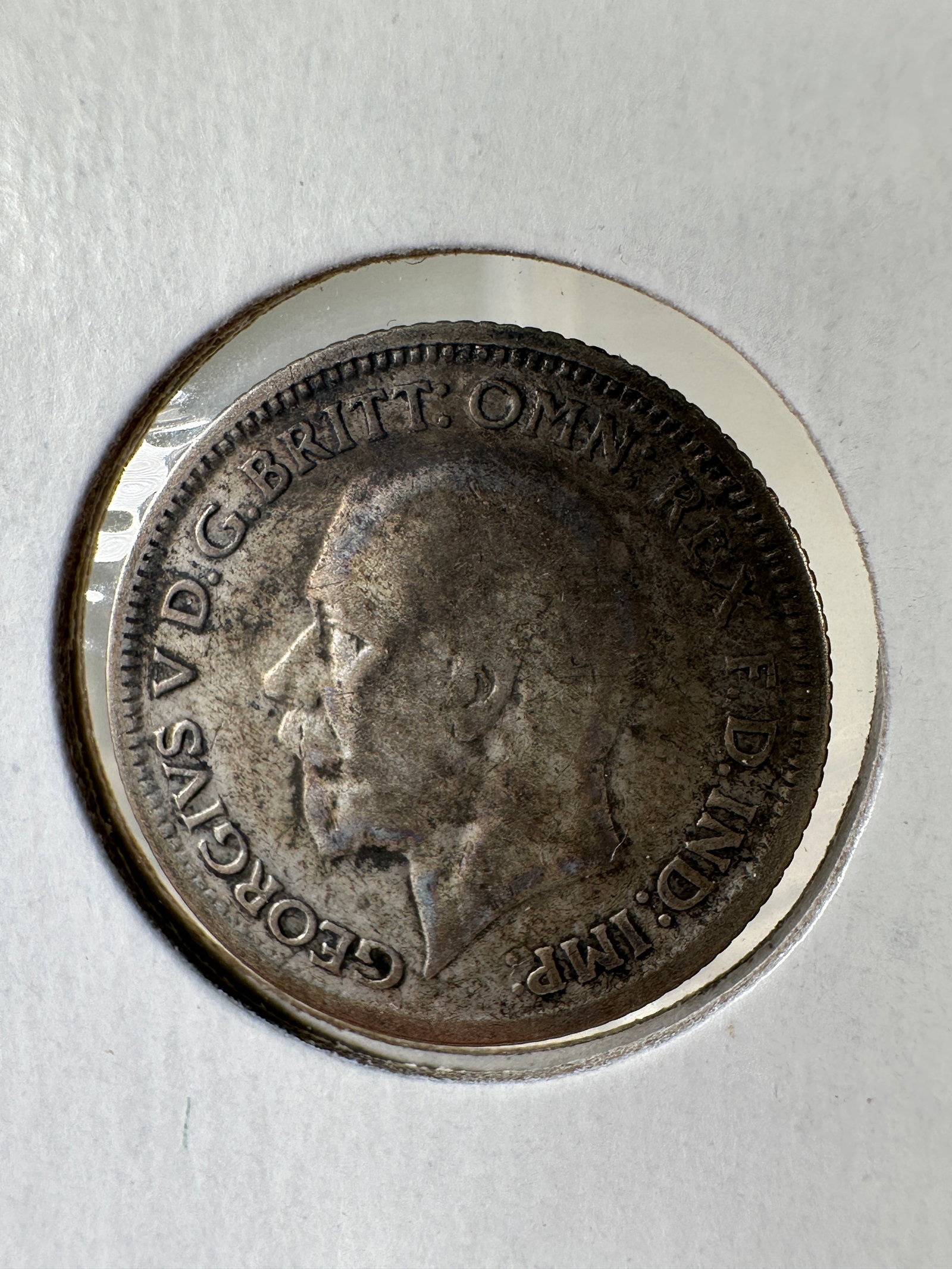 1929 Great Britain Six Pence .500 Silver Coin - George V: One coin as titled. Ungraded; condition varies. See images.