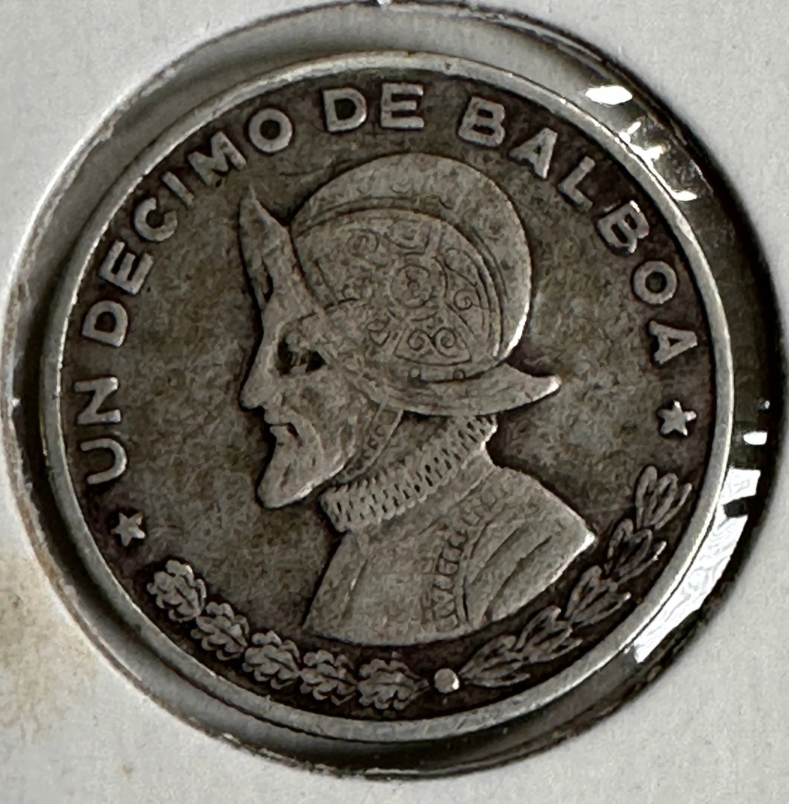 1961 Panama 1/10 Balboa .900 Silver Coin - Vasco NuÃ±ez de Balboa: One coin as titled. Ungraded; condition varies. See images.