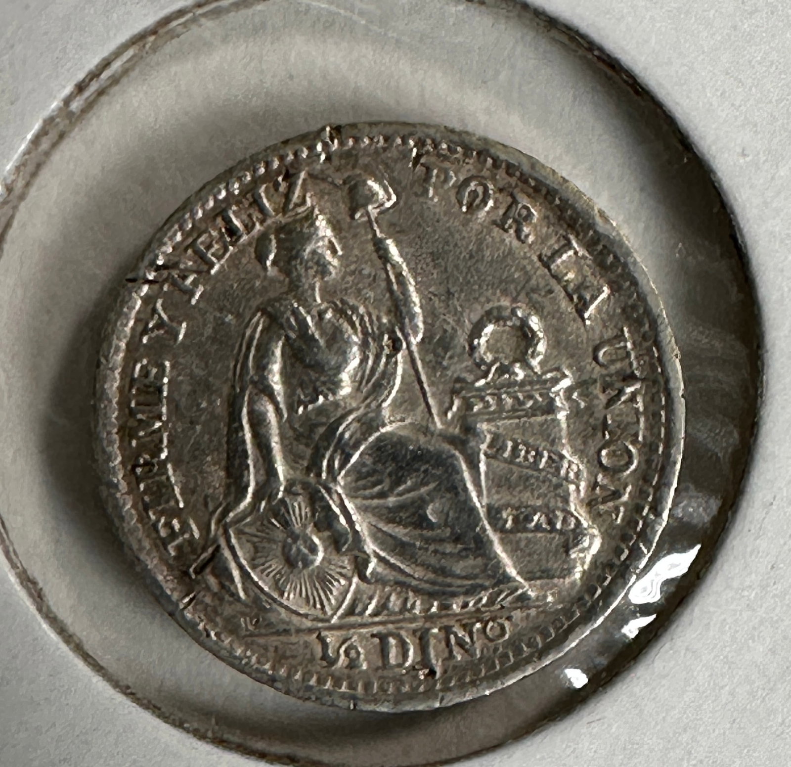1907 Peru 1/2 Dinero .900 Silver Coin: One coin as titled. Ungraded; condition varies. See images.