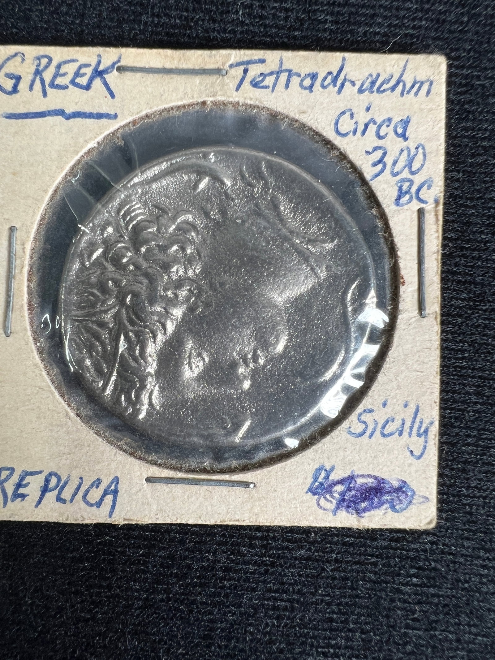 Greek Tetradrachm Replica, Circa 300 BC, Sicily: One coin as titled. Ungraded; condition varies. See images.