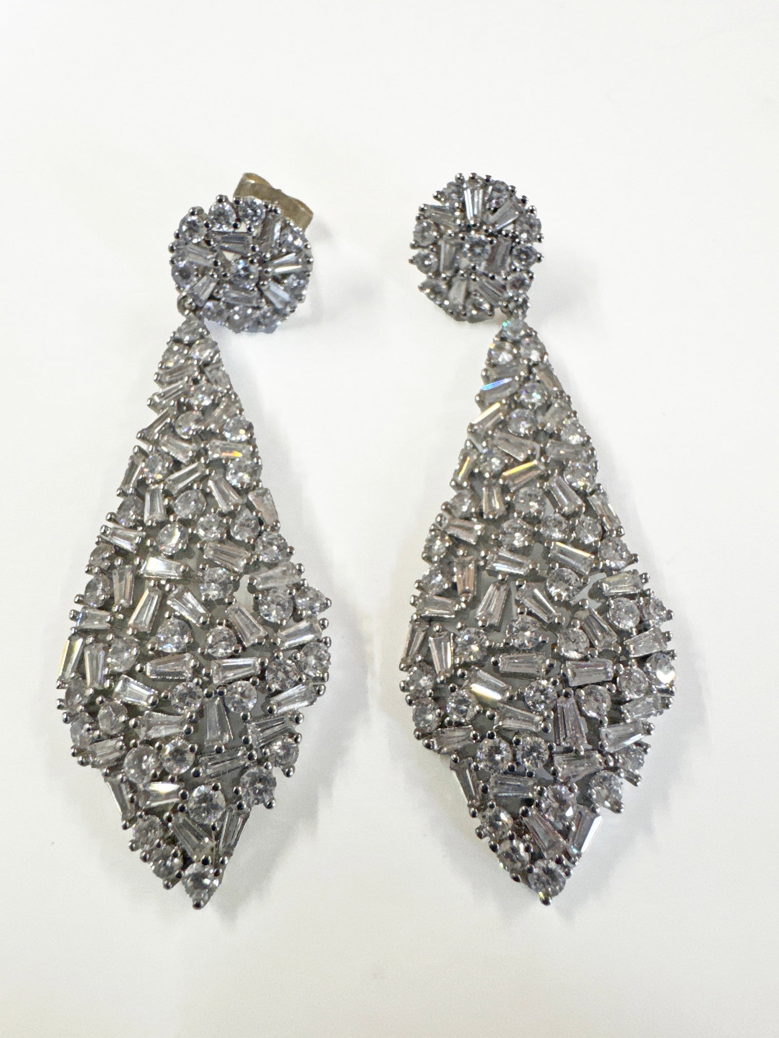 Ross-Simons Sterling Silver CZ Dangle Earrings (1 of 6)
