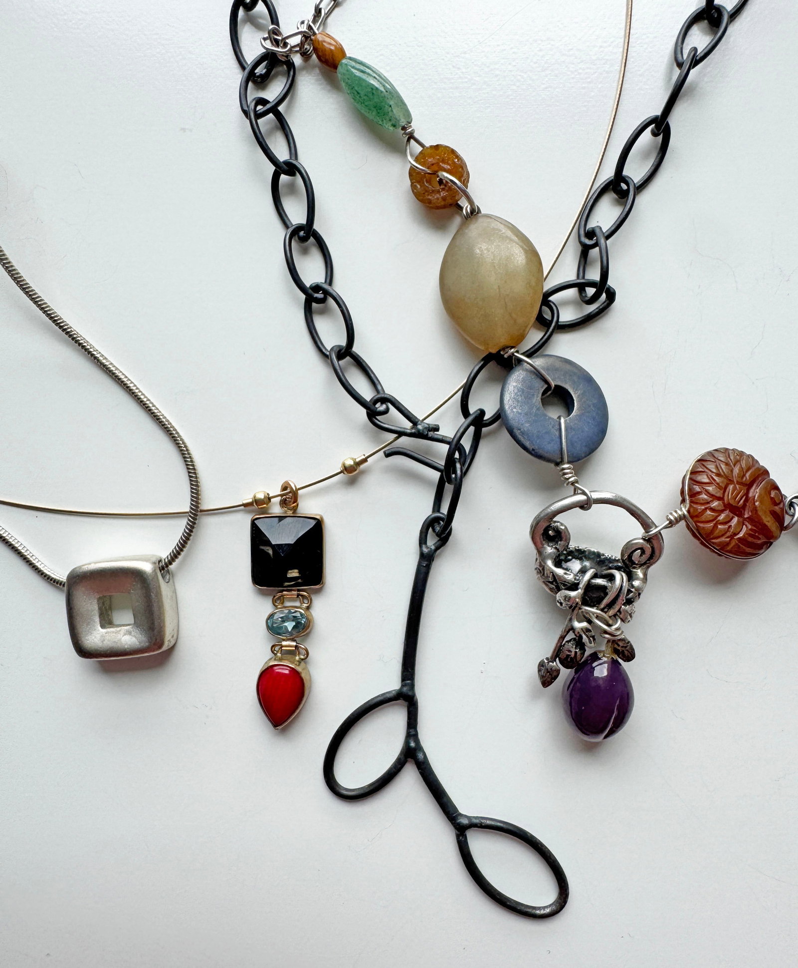 Four Necklaces: 53.6g longest 20"