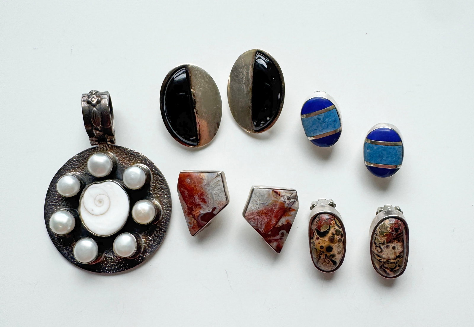 Sterling Silver Jewelry Group: sterling silver 96.2g