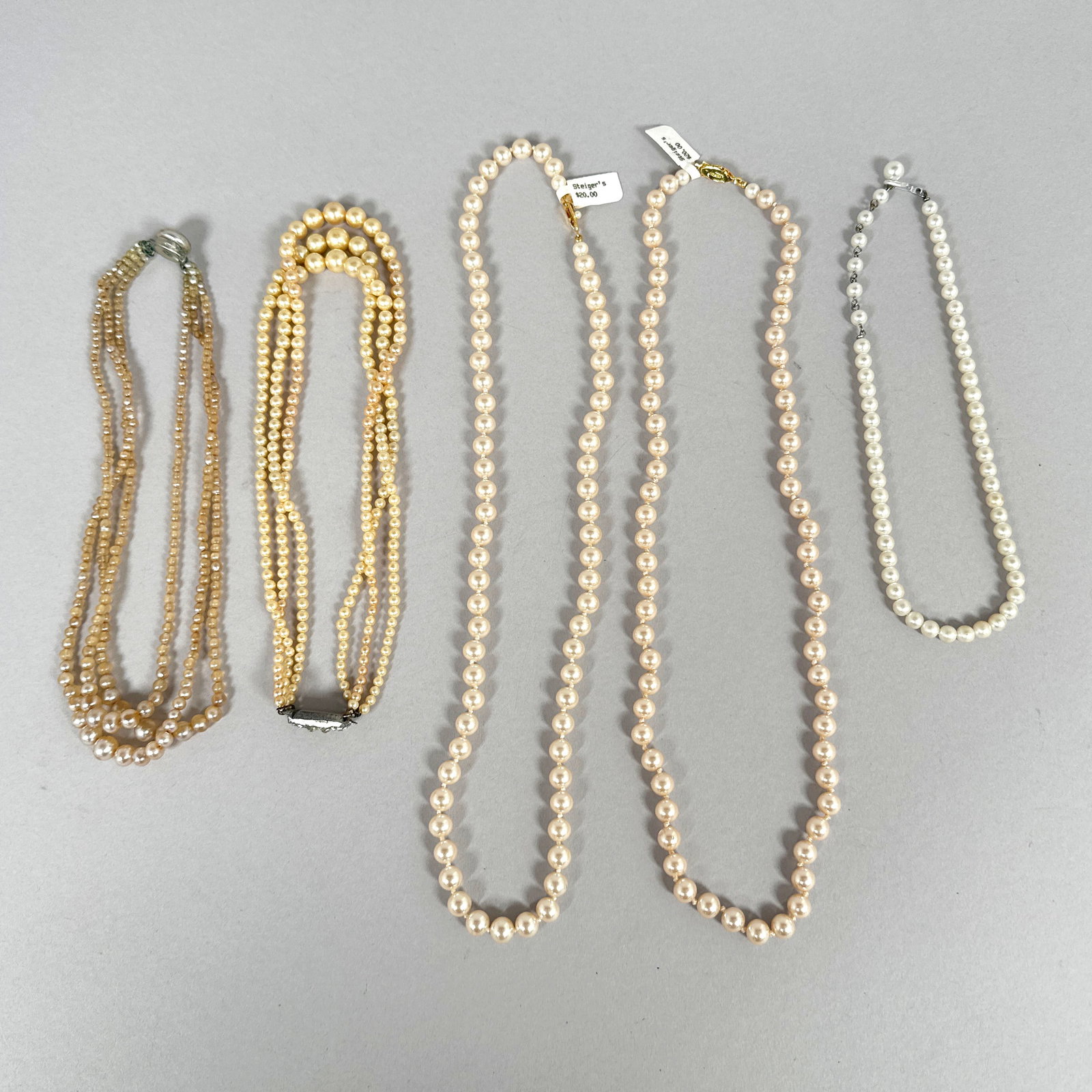 Collection of Five Pearl Necklaces (1 of 11)