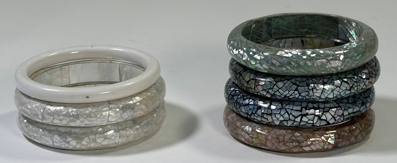 Seven Abalone Shell Bangles - 3