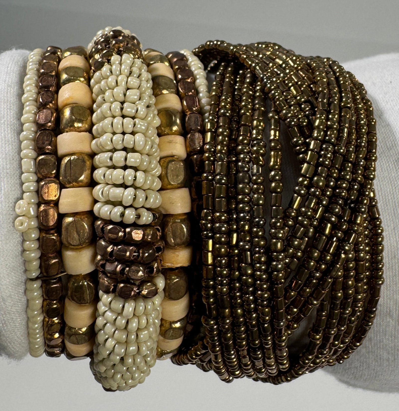 Seven Lucite & Beaded Bangles - 2