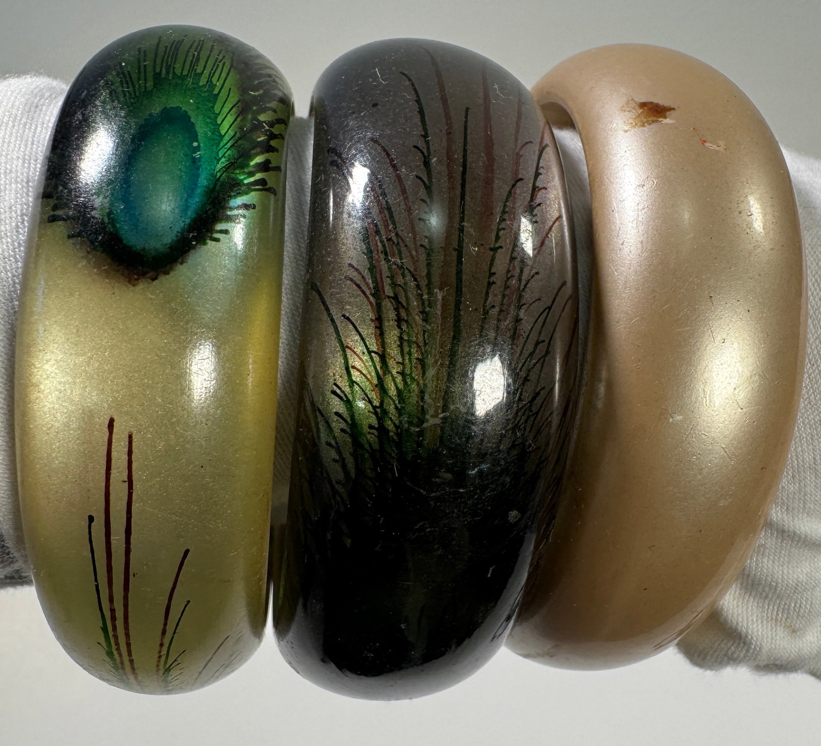 Seven Lucite & Beaded Bangles - 4