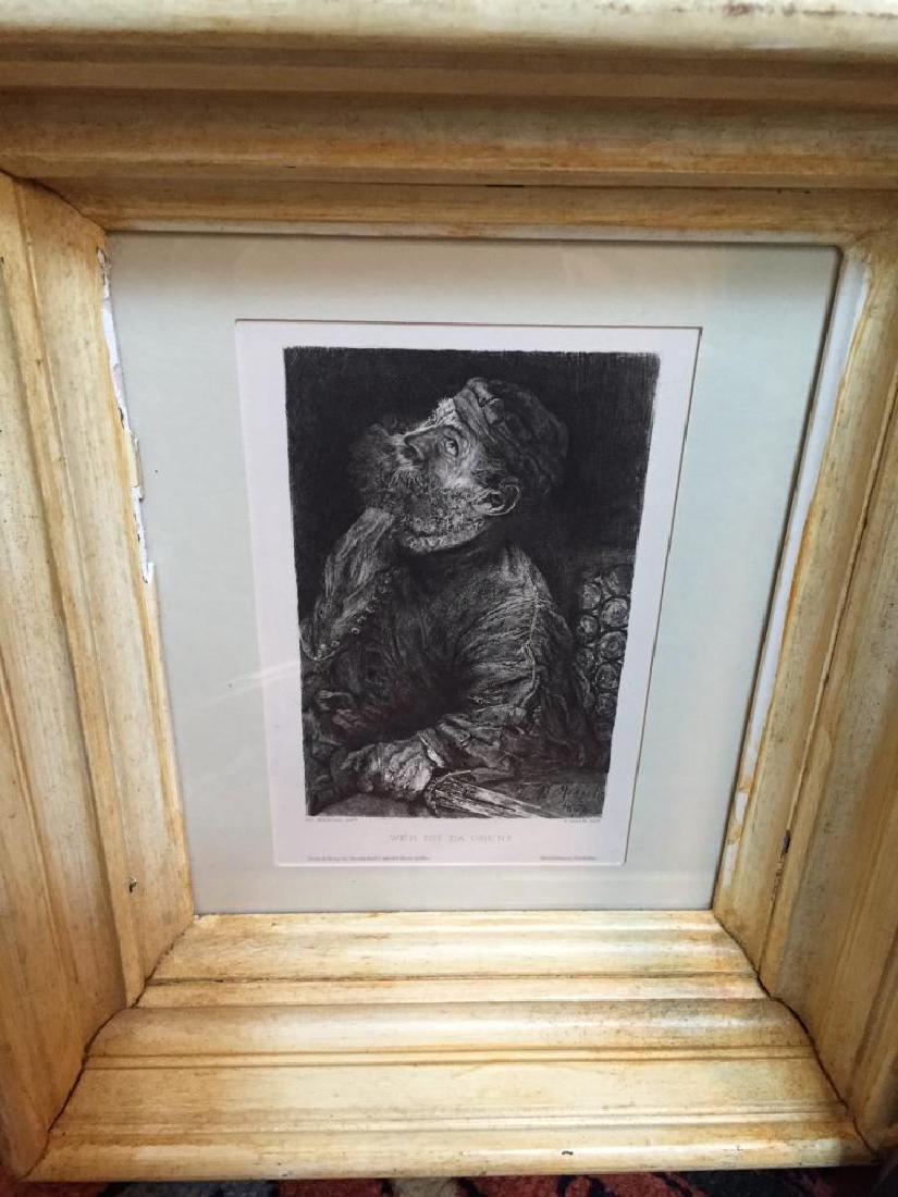 19thc Engraving, Adolph von Menzel, Royal Guard: "Who Goes There?" or" Wer Ist Da Oben?" engraving from the original gouache & gum arabic on paper by Adolph von Menzel ( German 1815 - 1905) , signed Ad. Menzel 1876, lower right. Depicts a renaissanc