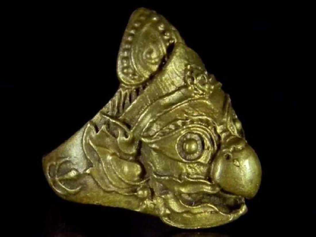 Mythical Bronze Garuda Kroot Bird Ring: Bronze Garuda Kroot in the form on an amulet ring. In Thai mythology, Garuda is known as the king of Birds, with characteristics much like the eagle, it is an ancient & enduringsymbol, as well as a ce