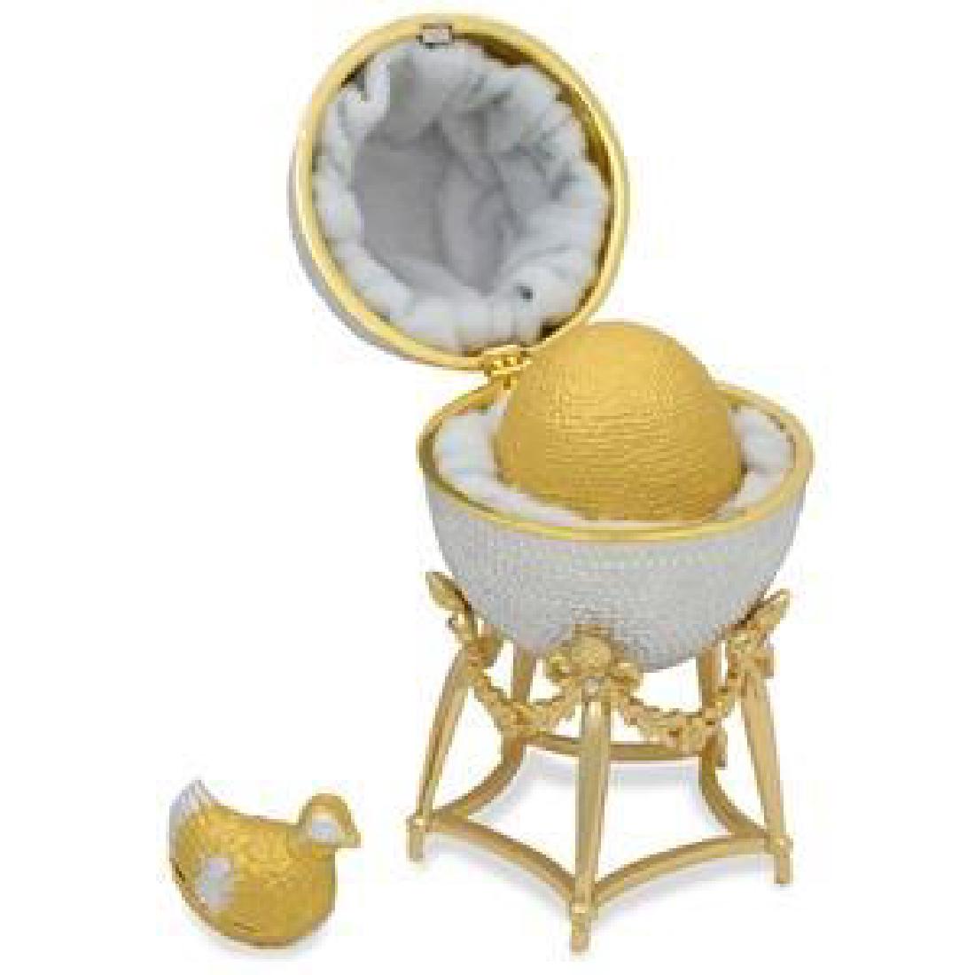 1885 The Hen Faberge Egg: 1885 The Hen Faberge Egg Peter Carl Faberge is the world's most famous jeweler who created eternally original pieces of art. The series of Easter eggs created by Faberge for the Russian Imperial famil