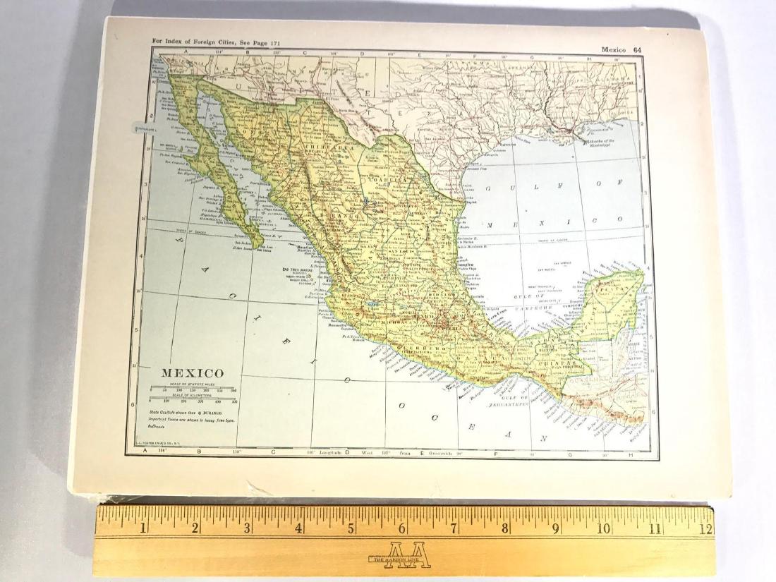 Fine and Rare Map of Mexico: Color map of Mexico set on backing board and shrink wrapped. 10”W X 15”H