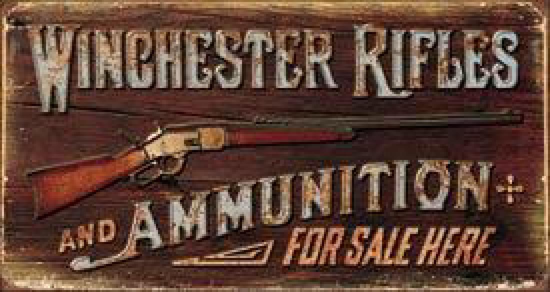 Winchester - Rifles & Ammo: Winchester - Rifles & Ammo 16"W x 8.5"H