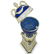 Faberge Inspired 1895 Blue Serpent Clock Russian - 3