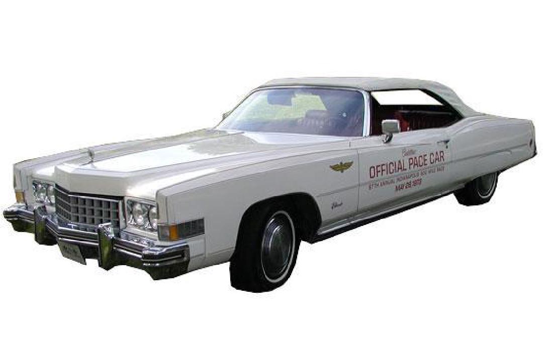 Cadillac Eldorado Convertible: Partially restored Cadillac Eldorado Convertiblewhite with red leather. Indianapolis 500 Pace Car Edition V8 500-4v 235hp. Excellent Condition. Spend $1,500 on minor work and clean up and