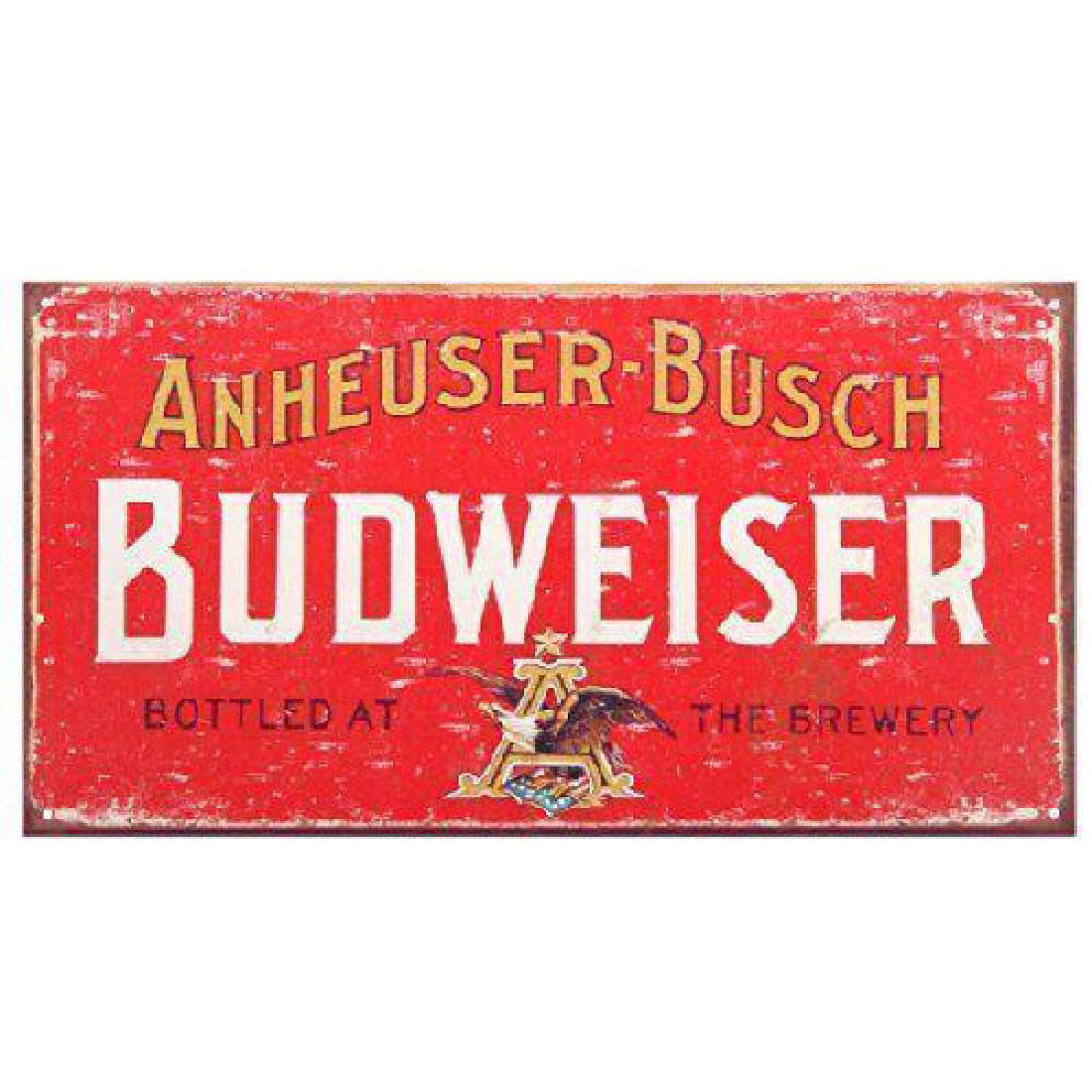 Anheuser Busch Budweiser Beer Weathered Distressed: Anheuser Busch Budweiser Beer Weathered Distressed Retro Metal Tin Sign Condition: New: A brand-new, unused, unopened, undamaged item (including handmade items). Brand: Budweiser Country/Region of Man