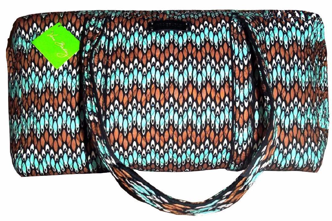 Nwt Vera Bradley Sierra Stream Women's Designer Duffel: NWT Vera Bradley Sierra Stream Women's Small Duffel Overnight Vacation Travel Bag! Zipper Across To. 1 Compartment Pouch On The Outside Tape Measurements: Height 10" Width 17 1/2"