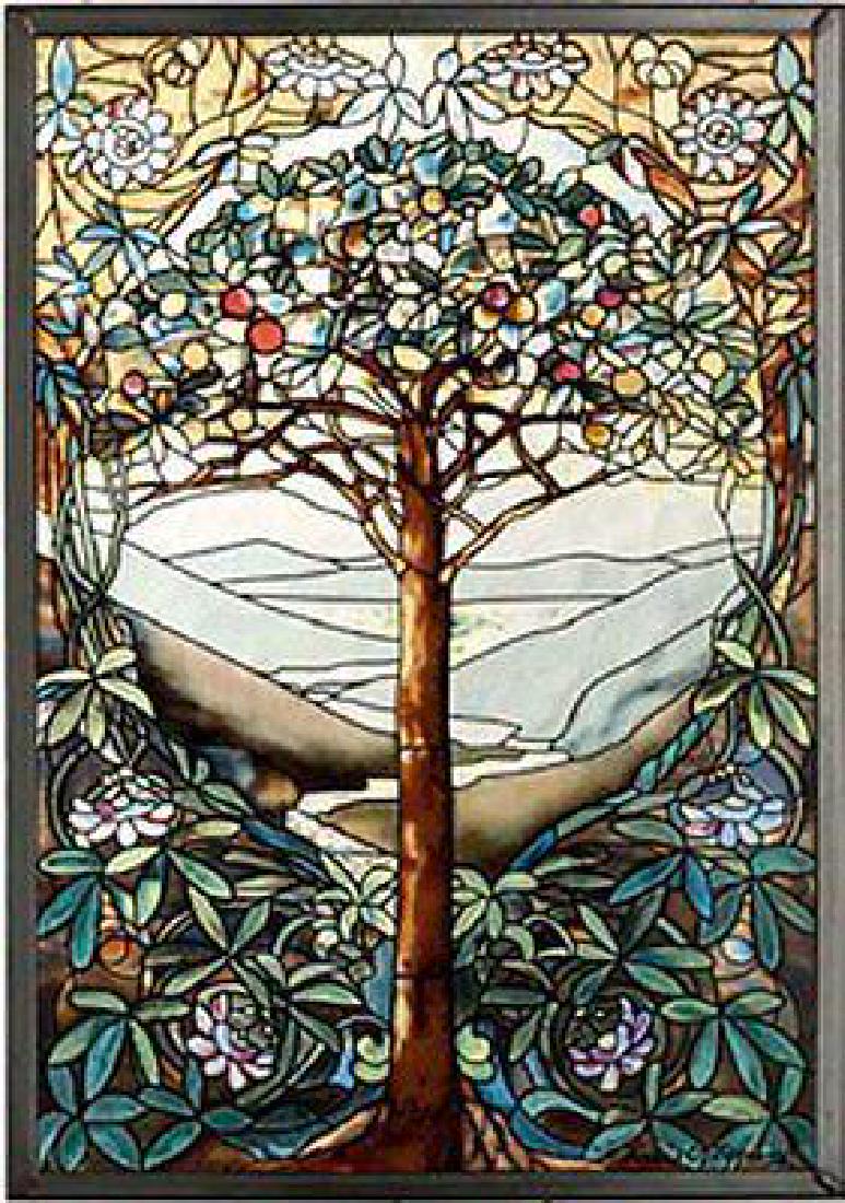 MI Hummel/Glassmasters 9-1/4 by 13-1/4-Inch Tree of: MI Hummel/Glassmasters 9-1/4 by 13-1/4-Inch Tree of Life Stained Glass Panel, Ne - 9332-021918-EB-08624