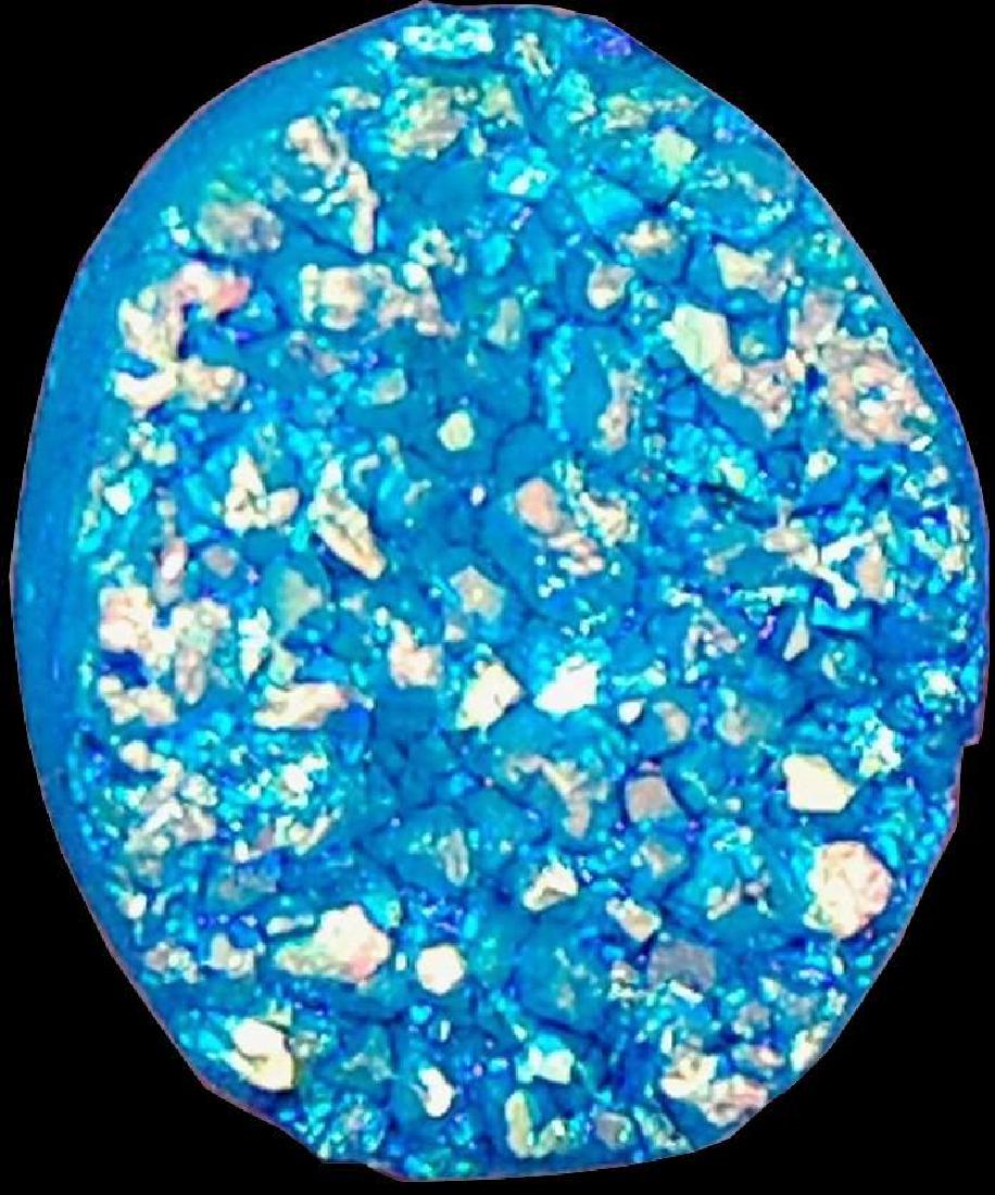 36.00 Cts Aaa+ Blue Titanium Loose Gemstone Cab: Color: Blue Treatment: Natural Transparency: Opaque Country Of Origin: Africa Country/region Of Manufacture: India Natural/lab-created: Natural Size: 24x20x7 Mm Total Carat Weight (tcw): 36.00 Ct - 92