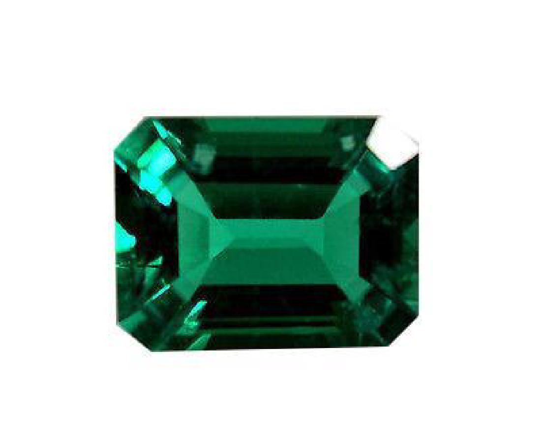 5.5ct.Russian Lab-created Emerald Green Beryl Octagon: 5.59ct dark emerald green, octagon shape Beryl. Russian lab-created loose gemstone, ready to be mounted into a spectacular ring or pendant. Â ( 12 X 10mmÂ )Â 9954-032618-EB-27159