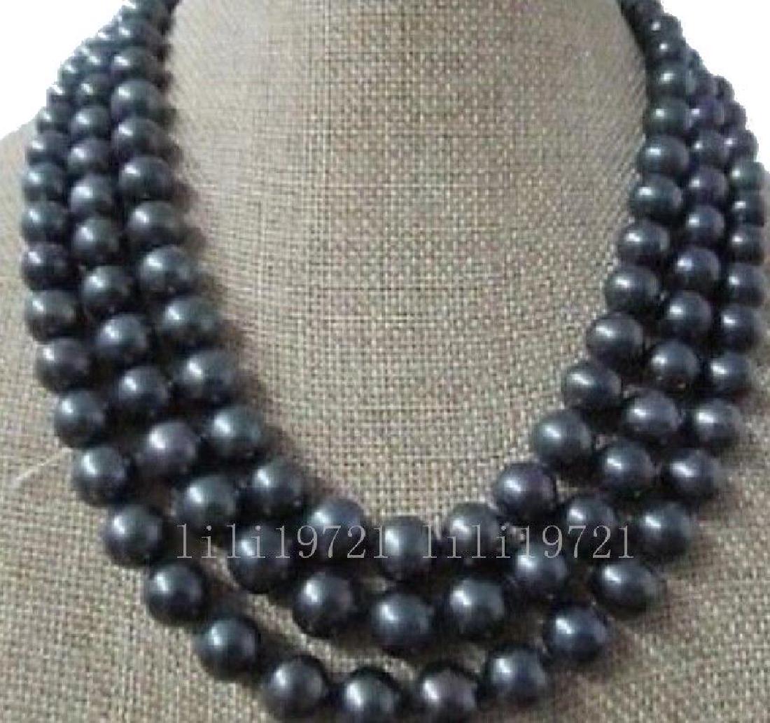 52" 9-10mm Tahitian Black Pearl Necklace 14k Gold Clasp: Beautiful 52" 9-10mm Tahitian Black Pearl Necklace 14k Gold Clasp - 10534-051518-EB-29684 The Tahitian pearl (or black pearl) is an organicÂ gemÂ formed from the black lipÂ oysterÂ (PinctadaÂ