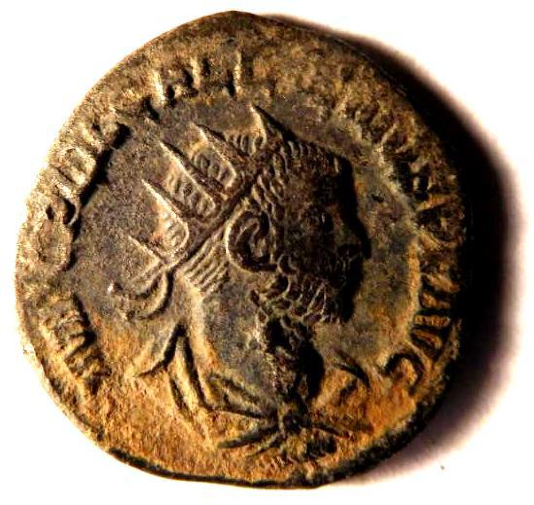 Ancient Bronze Radiate of Emperor Gallinus (253-268: The antoninianus (plural antoniniani) is a modern name for a type of coin minted by the Roman Empire in the 3rd century A.D. Initially, the antoninianus was silver and carried a value of 2